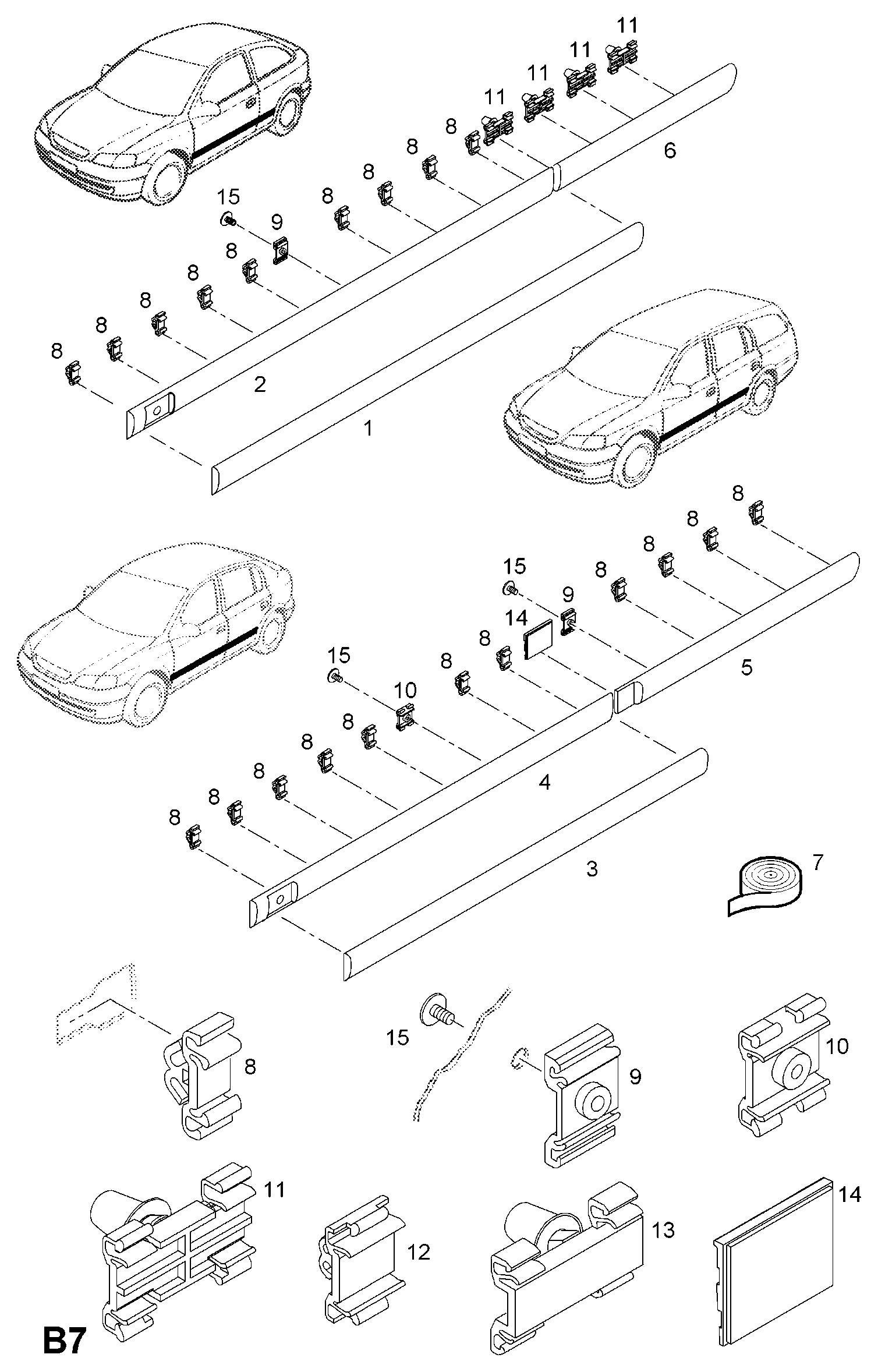 Vauxhall 172018 - Зажим, молдинг / захисна накладка avtolavka.club