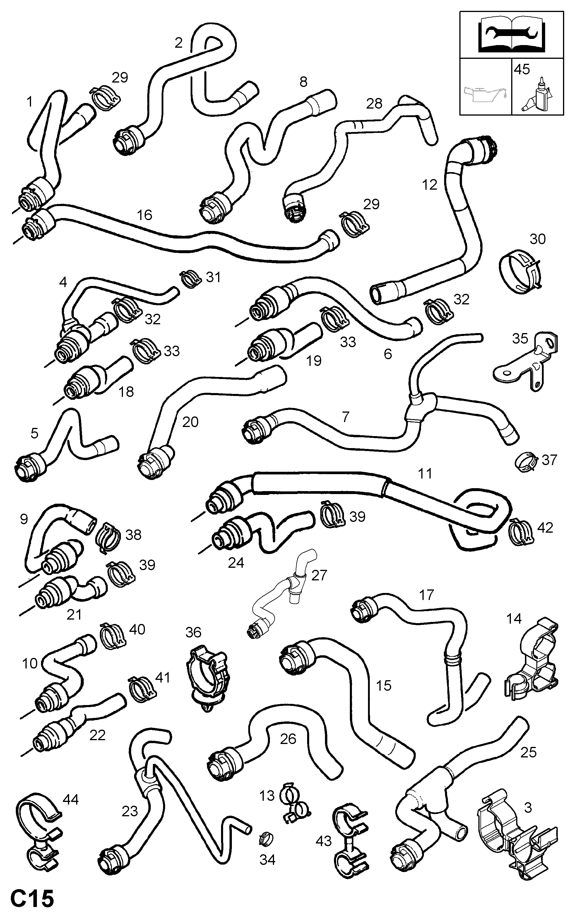 Opel 68 18 474 - Шланг радіатора avtolavka.club