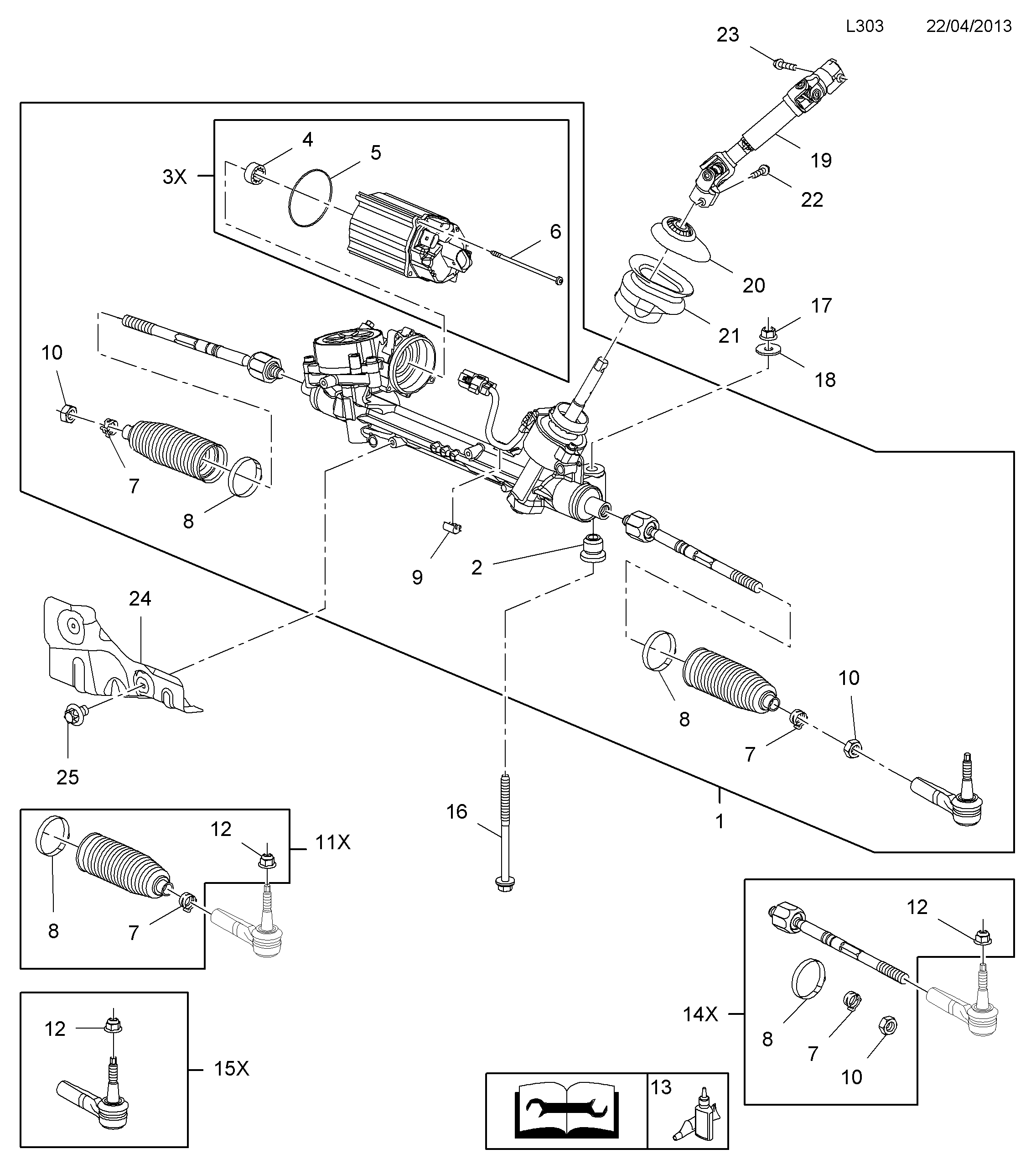 Opel 1609186 - Наконечник рульової тяги, кульовий шарнір avtolavka.club