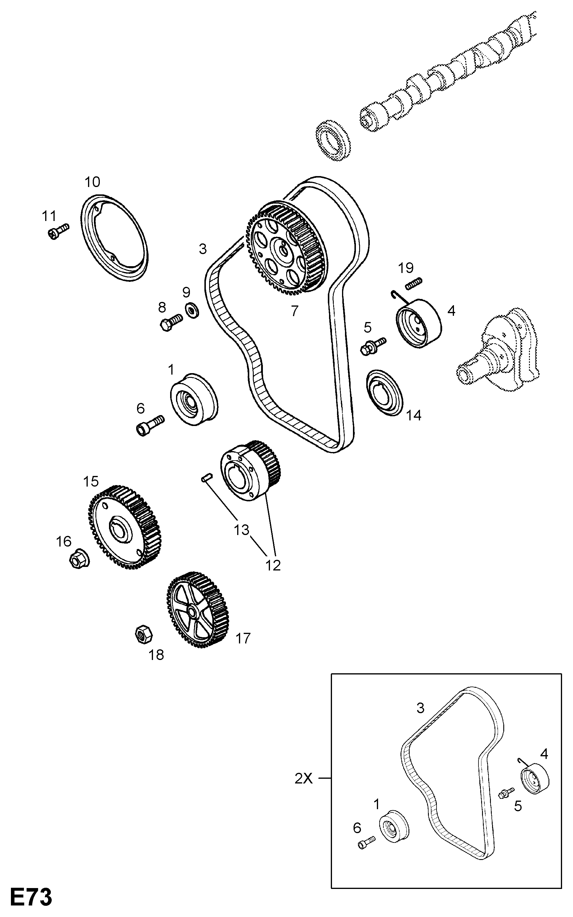 Vauxhall 56 36 713 - Комплект ременя ГРМ avtolavka.club