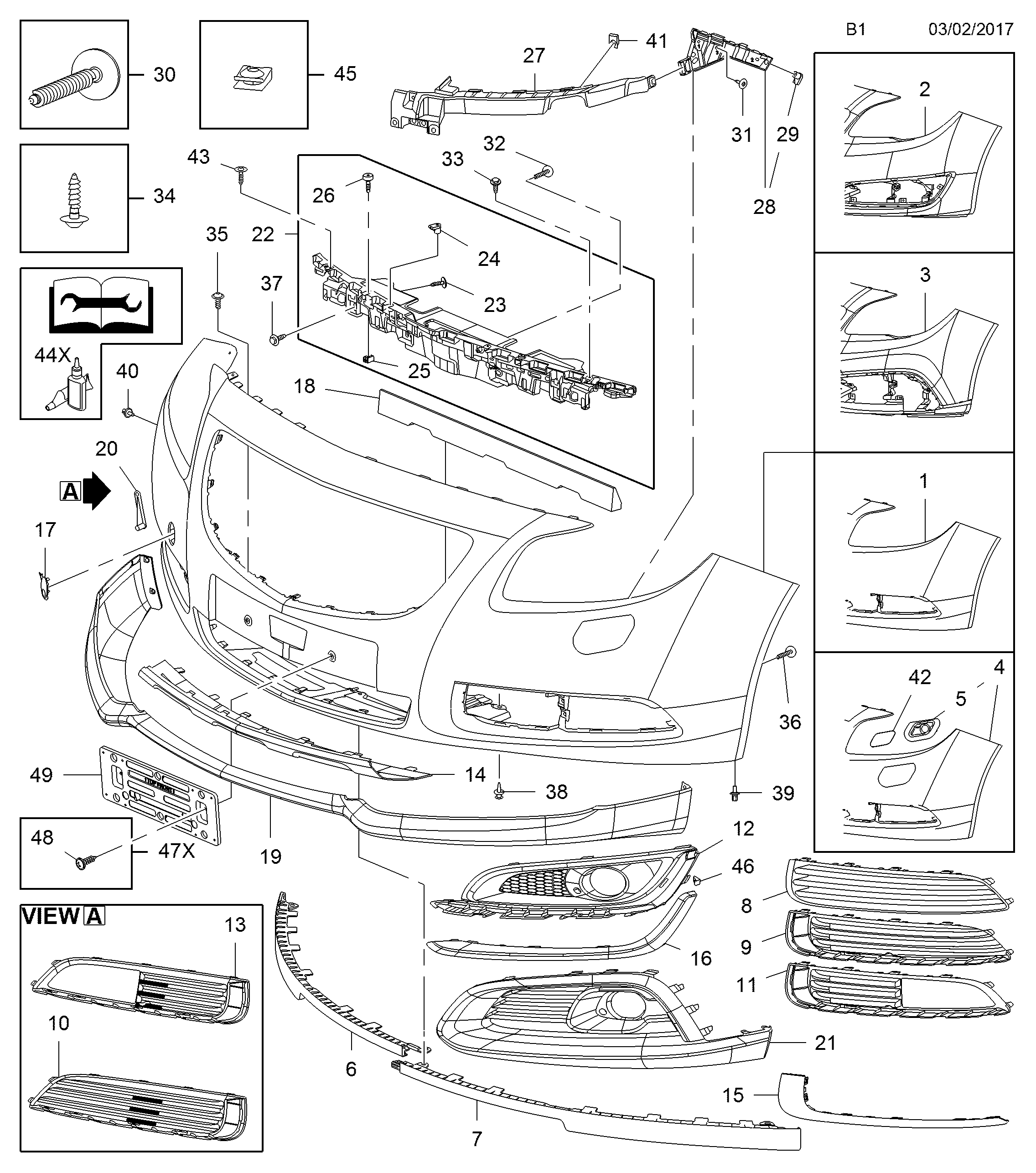 Opel 1400463 - Решітка вентилятора, буфер avtolavka.club