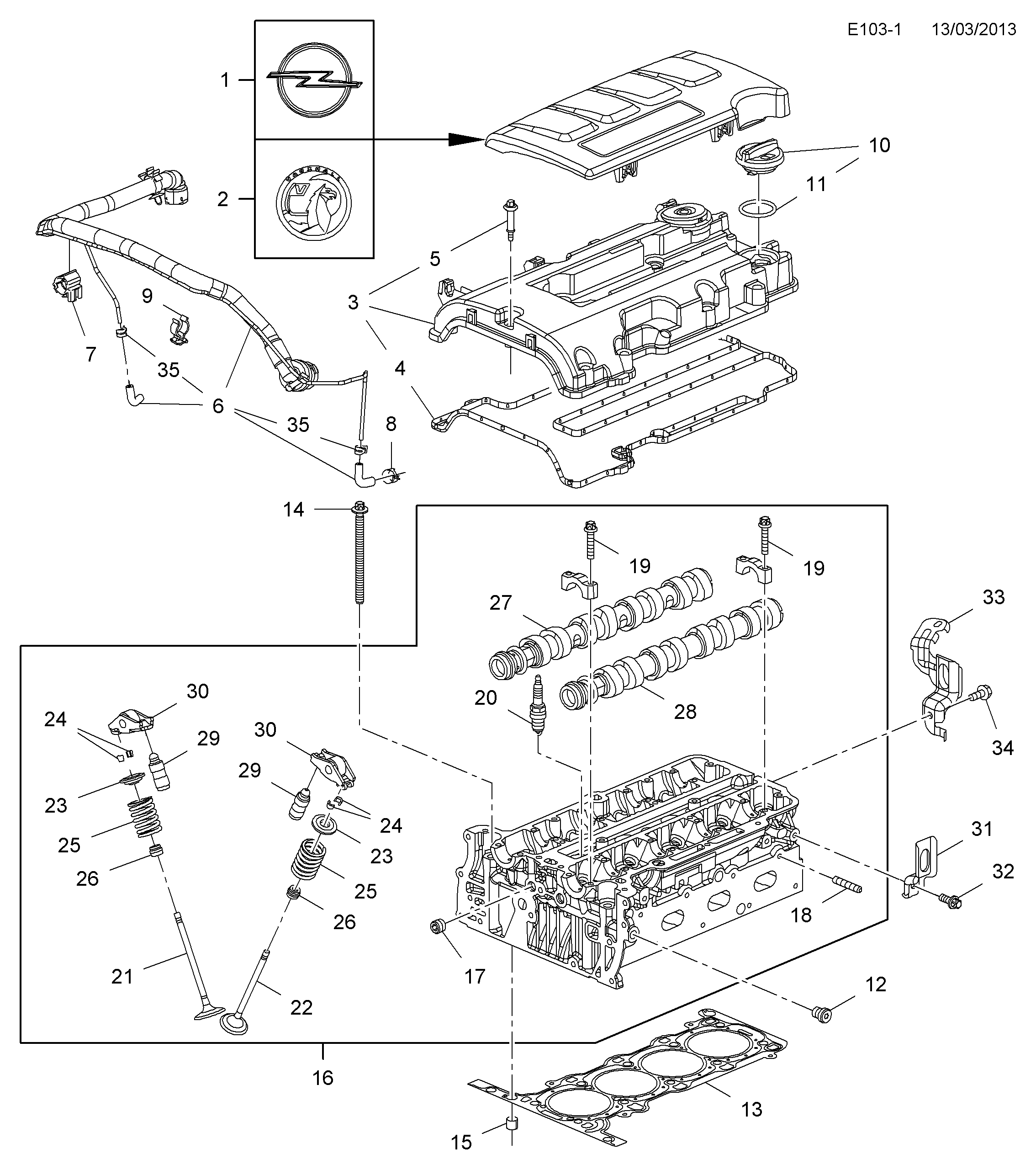 Opel 641096 - Випускний клапан avtolavka.club