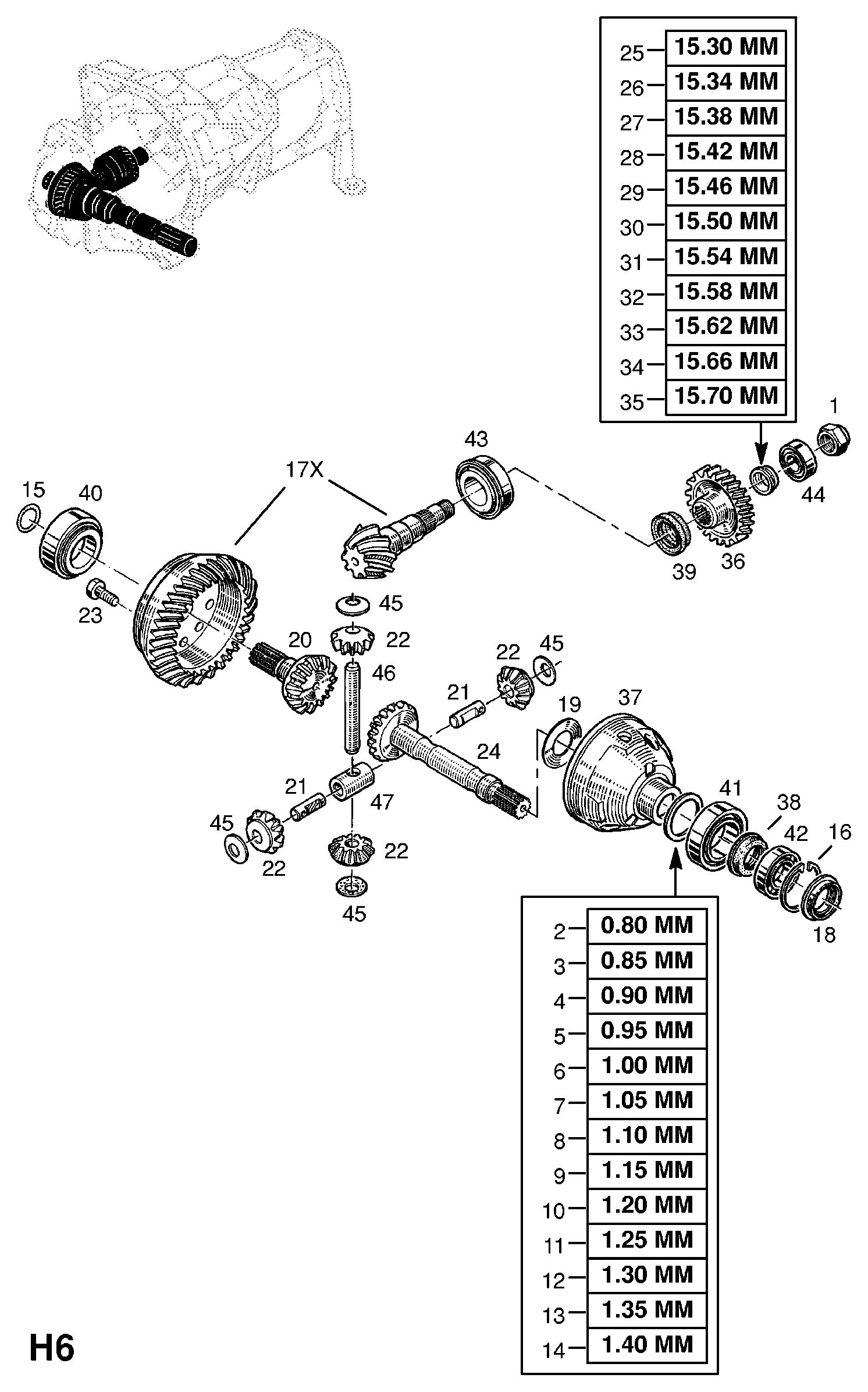 OPEL 4401032 - SHAFT WITH GEAR, DIFFERENTIAL PINION avtolavka.club