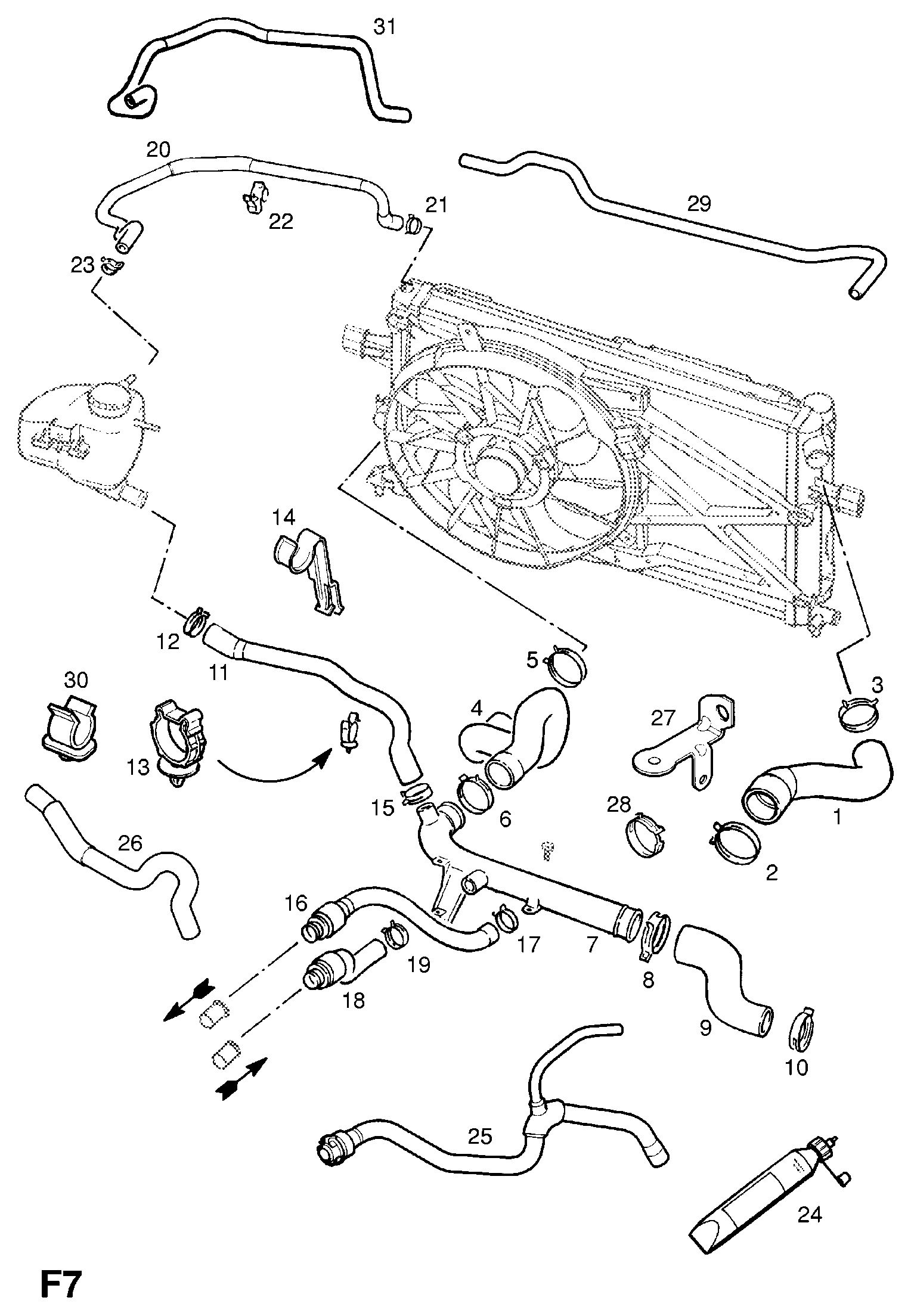 Opel 13 37 513 - Шланг радіатора avtolavka.club