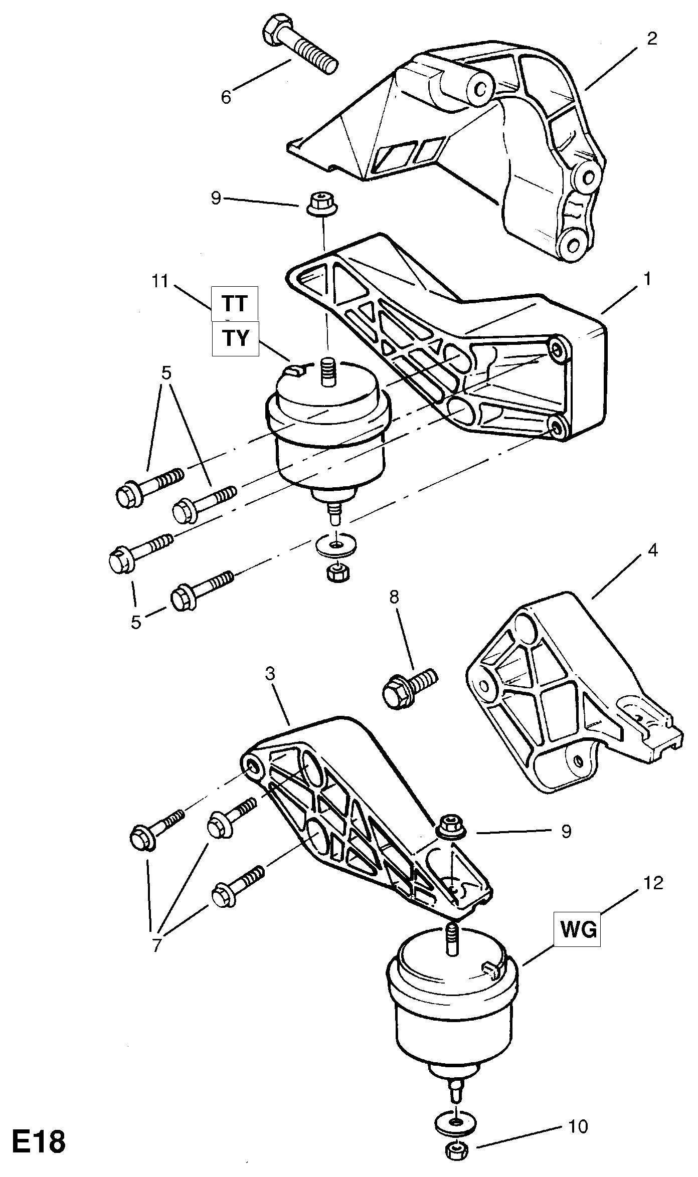 Vauxhall 6 84 672 - Подушка, підвіска двигуна avtolavka.club