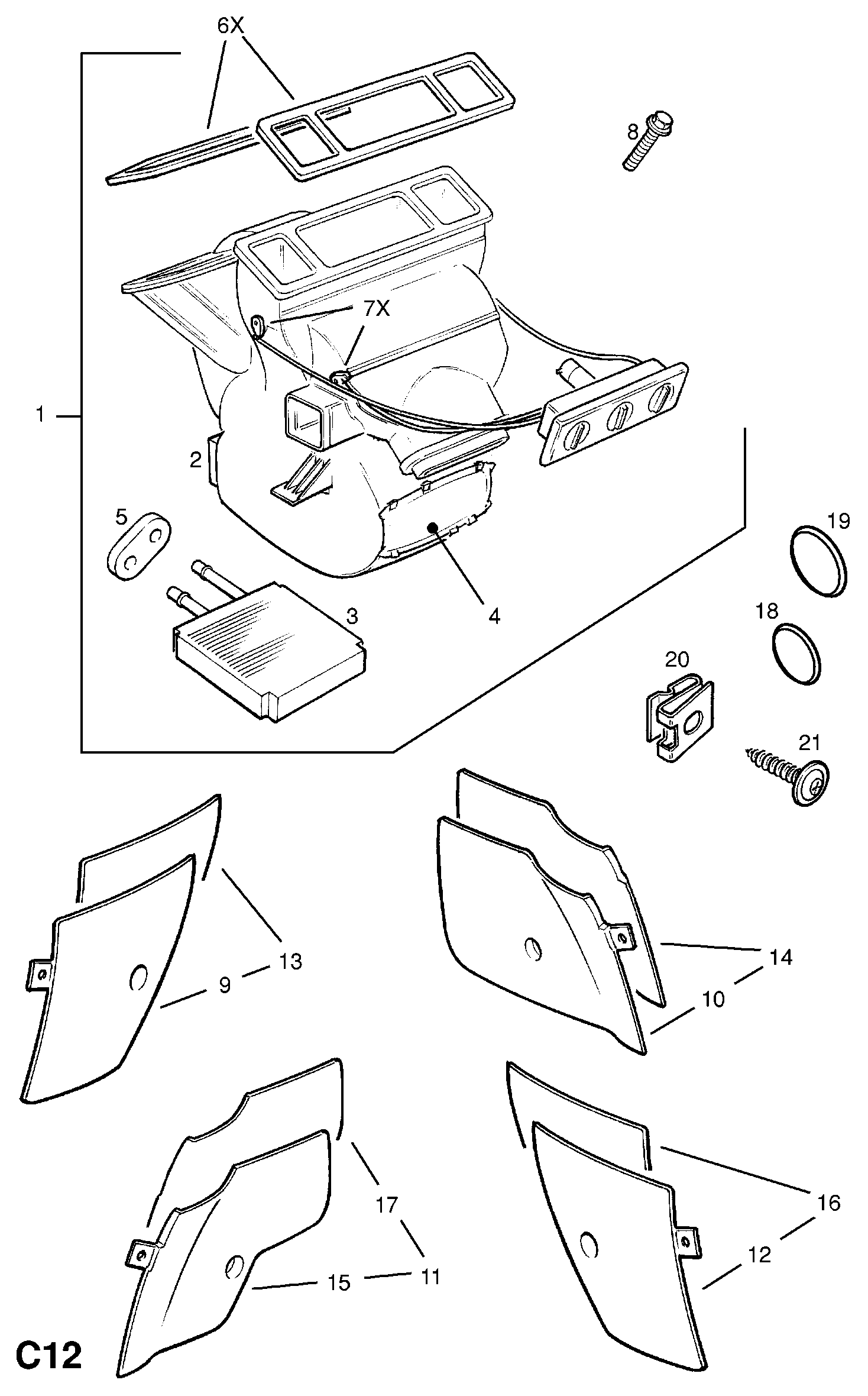 Vauxhall 1843107 - Теплообмінник, опалення салону avtolavka.club