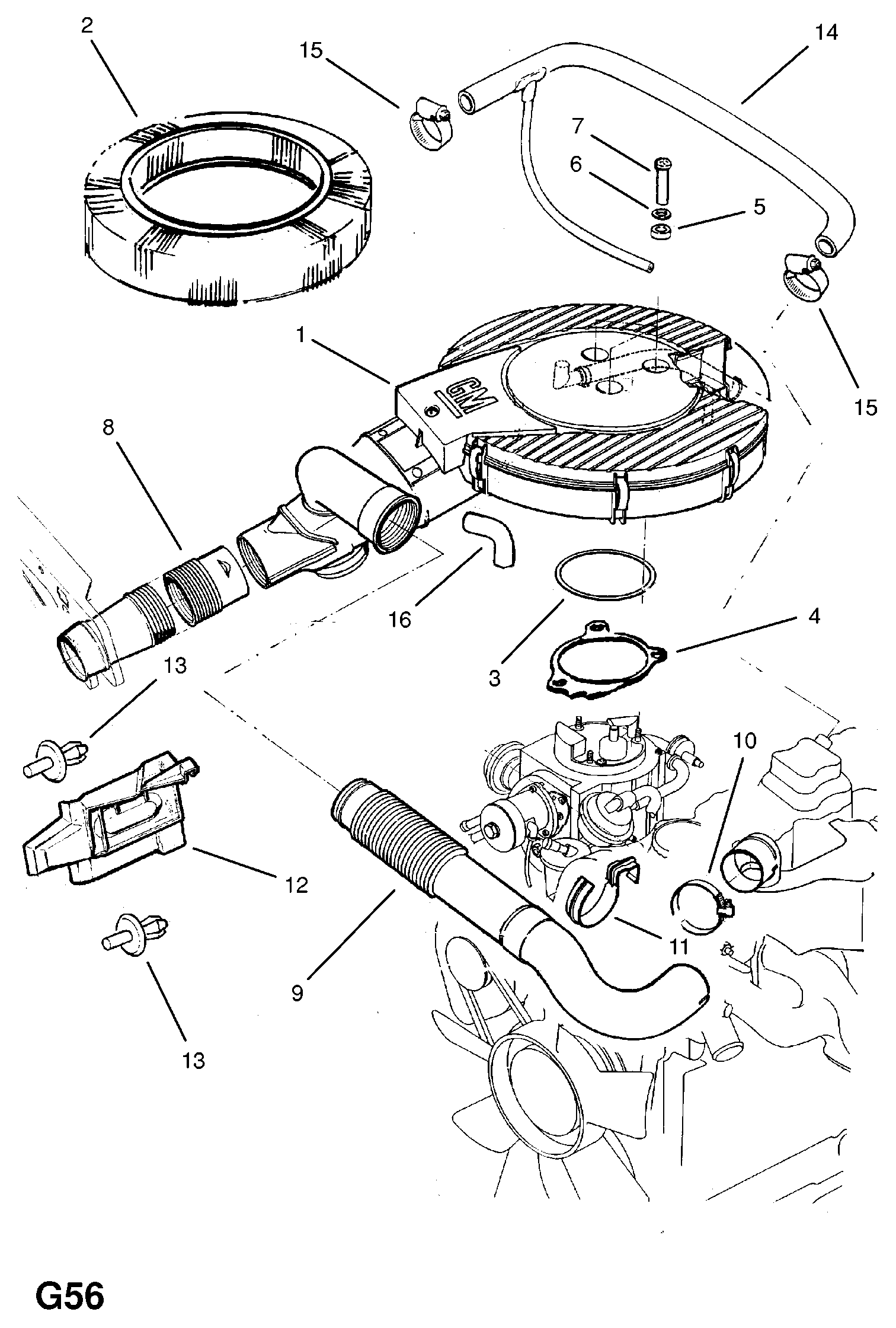 Opel 834287 - Повітряний фільтр avtolavka.club