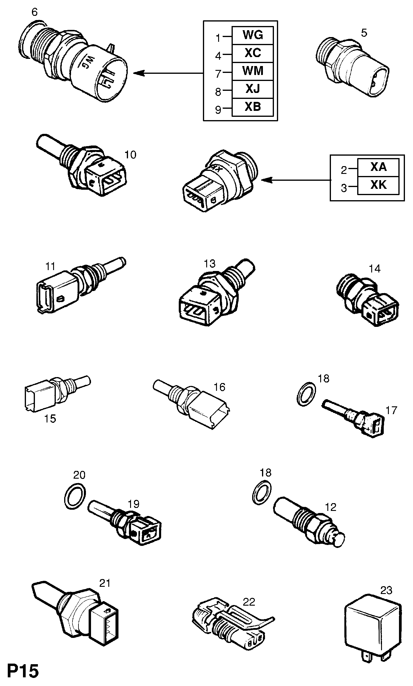 Opel 18 46 325 - Термовимикач, вентилятор радіатора / кондиціонера avtolavka.club