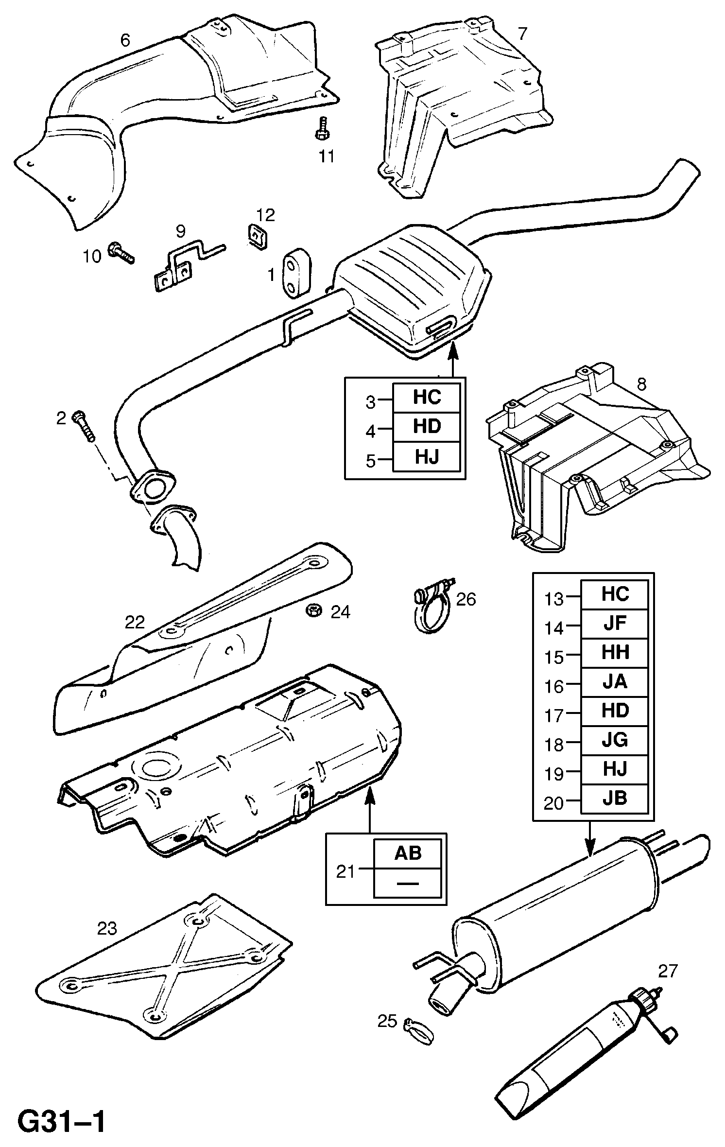 Vauxhall 5852835 - Середній глушник вихлопних газів avtolavka.club