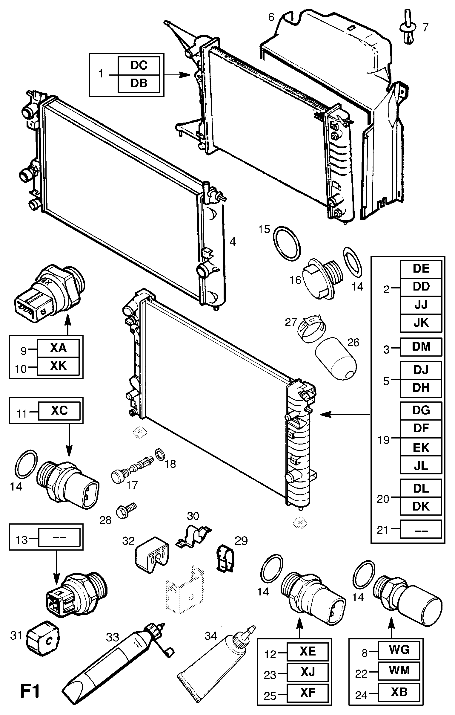 Vauxhall 1341011 - Термовимикач, вентилятор радіатора / кондиціонера avtolavka.club