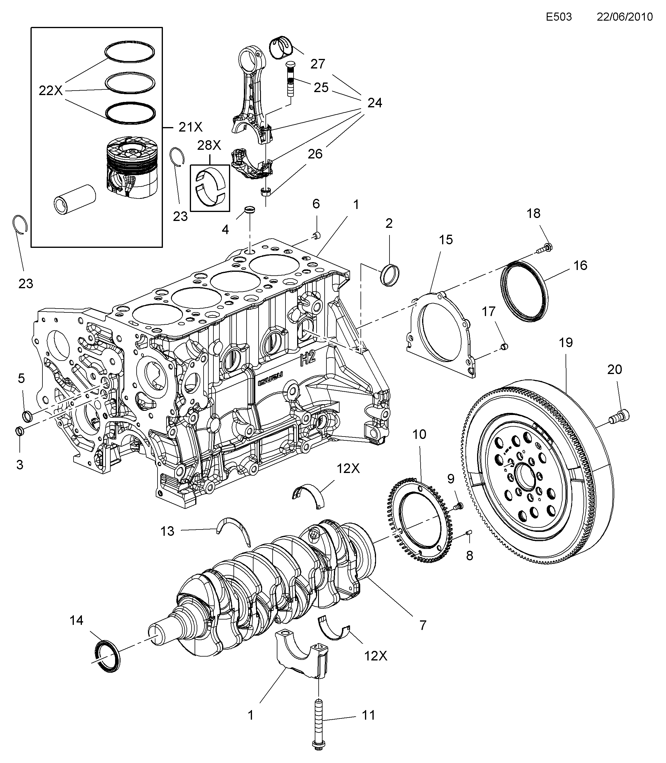 Vauxhall 630207 - Комплект поршневих кілець avtolavka.club