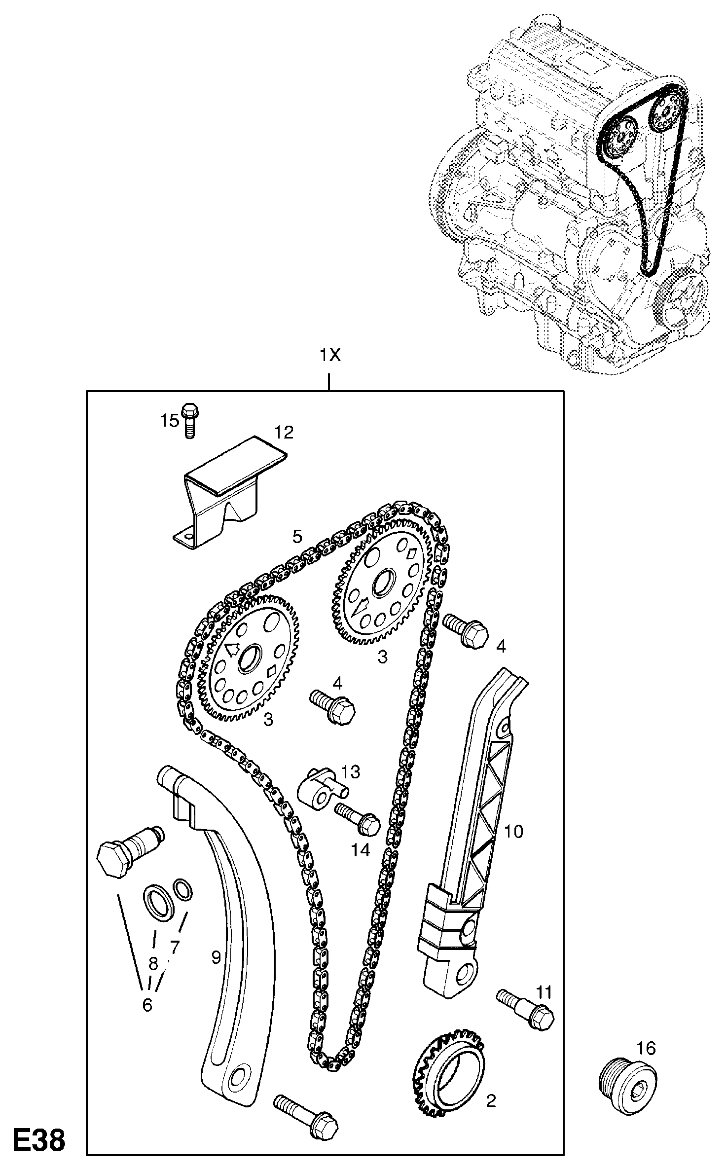 Opel 614 532 - Шестерня, колінчастий вал avtolavka.club