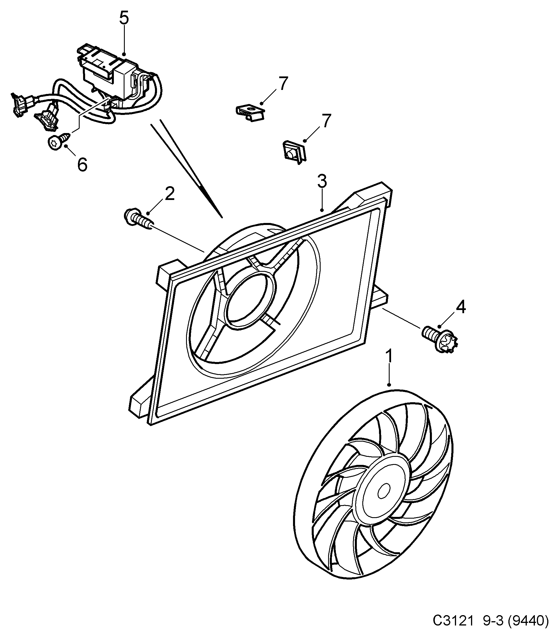 Vauxhall 24410988 - Вентилятор, охолодження двигуна avtolavka.club