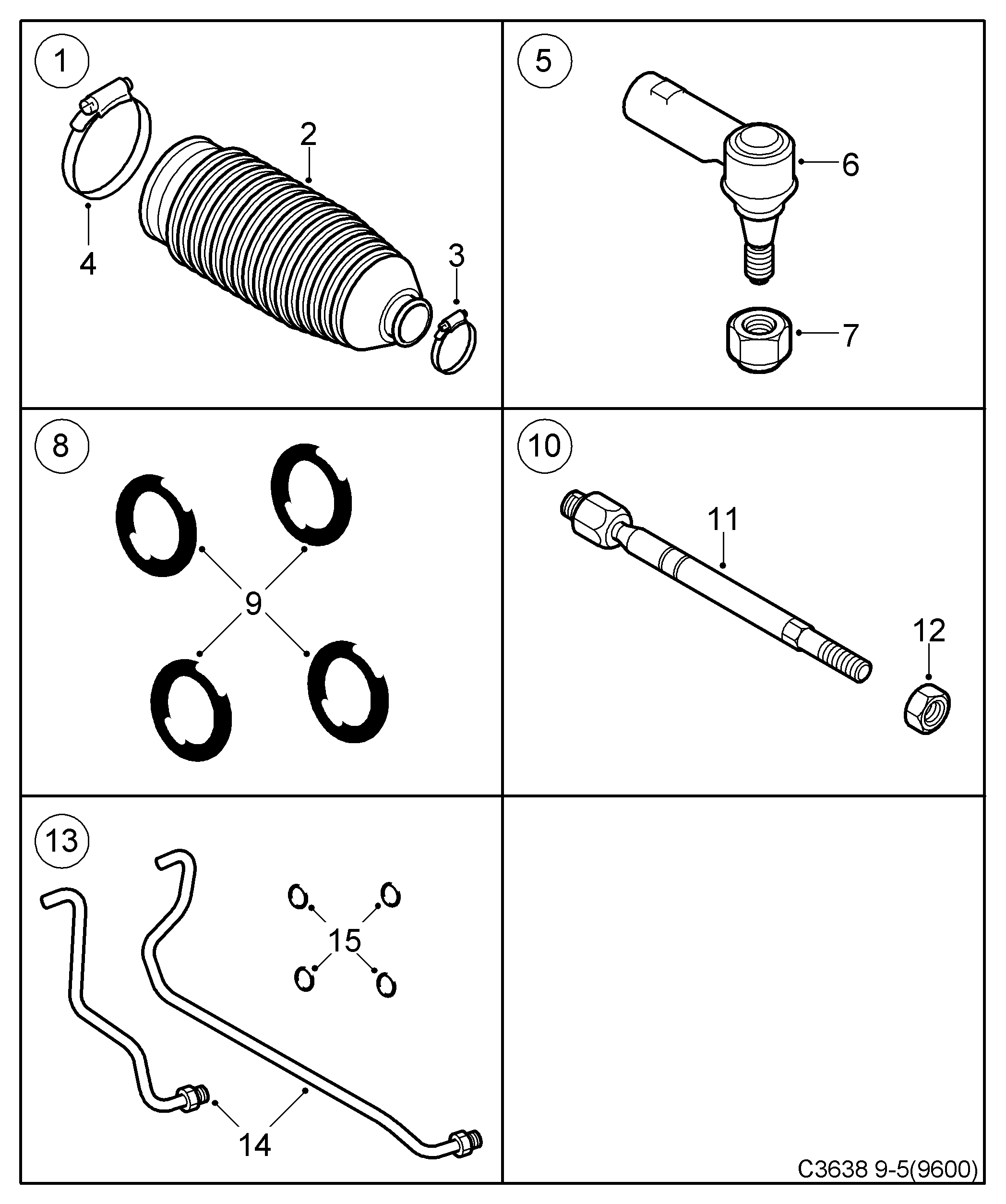 Opel 4836540 - Наконечник рульової тяги, кульовий шарнір avtolavka.club