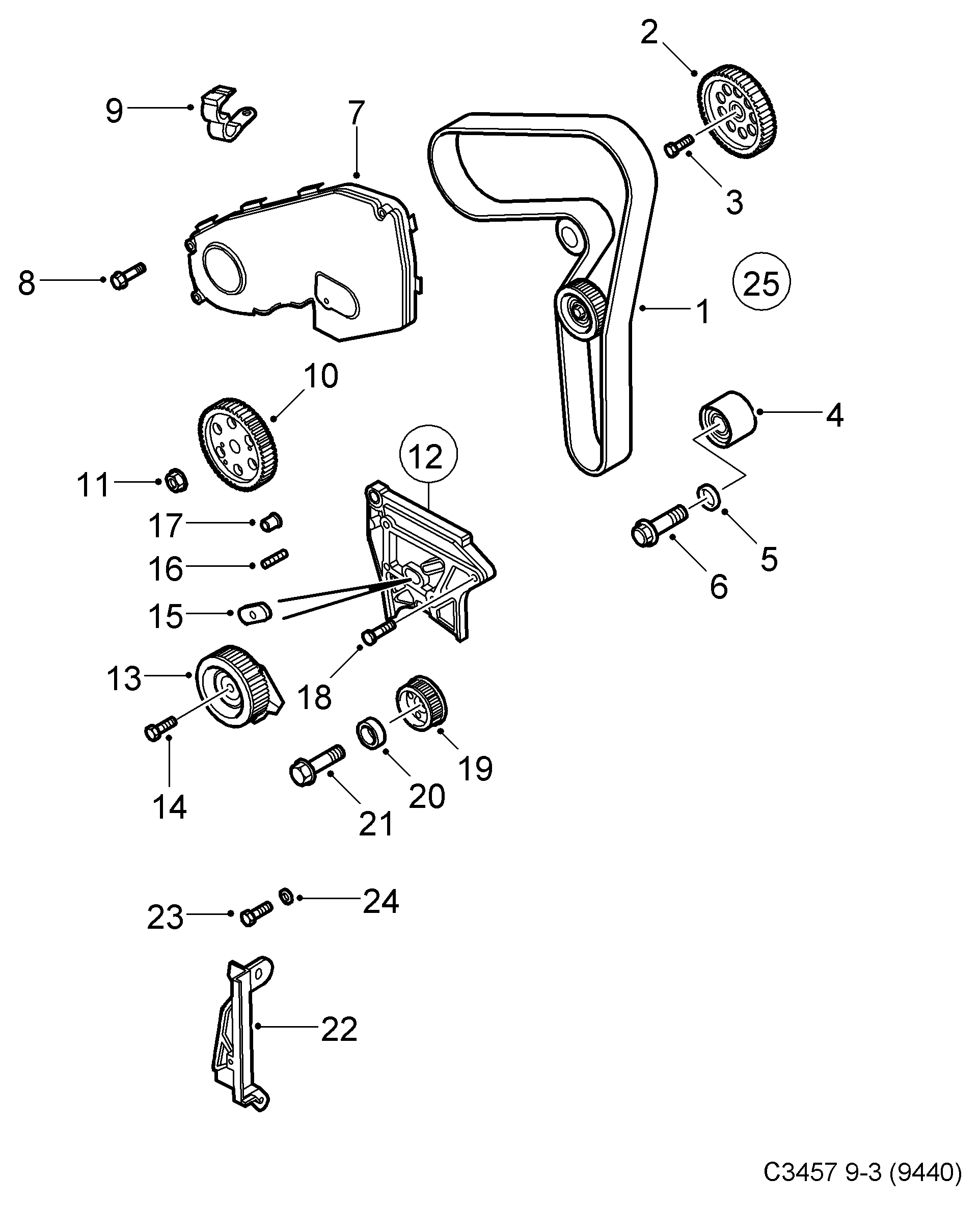 FIAT 93191277 - Комплект ременя ГРМ avtolavka.club