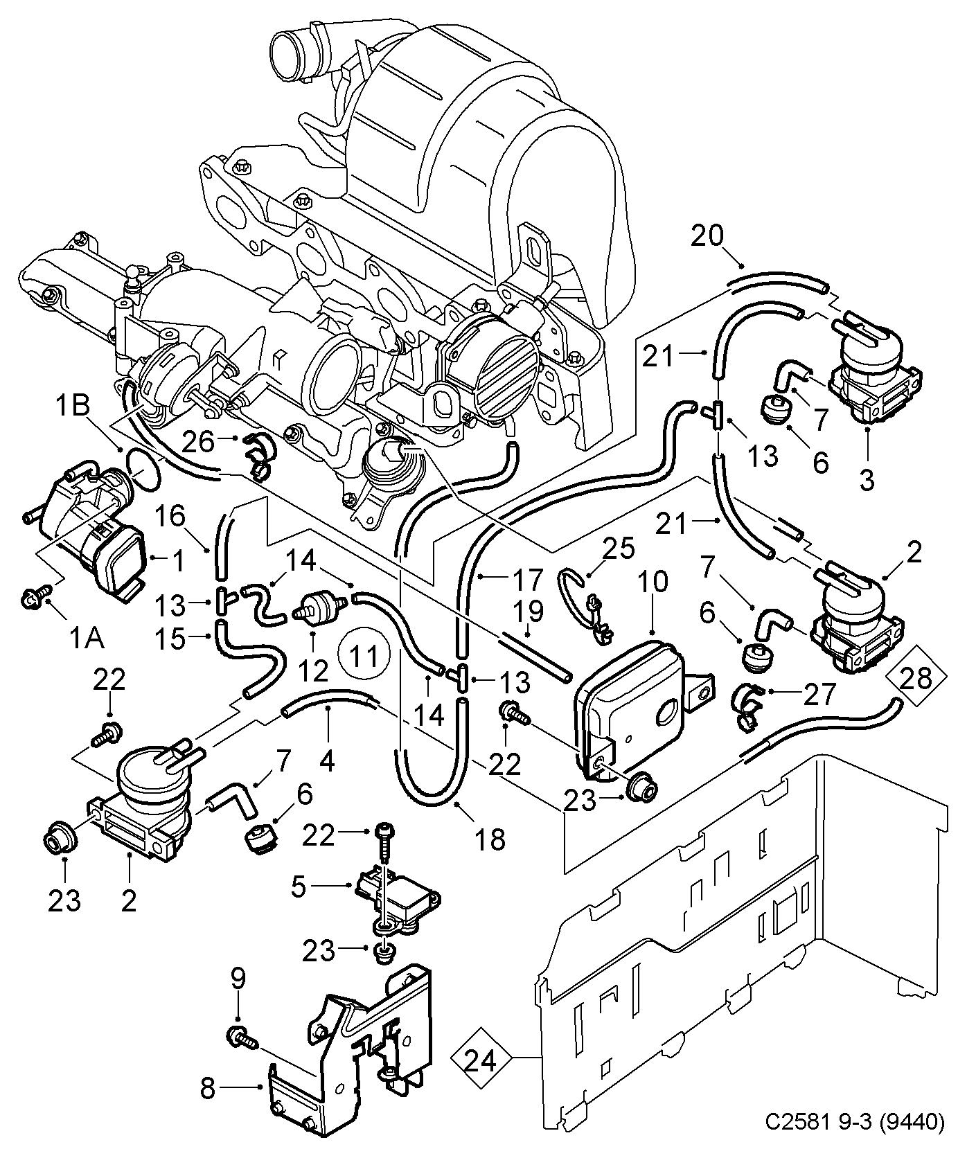 Opel 93176989 - Клапан повернення ОГ avtolavka.club