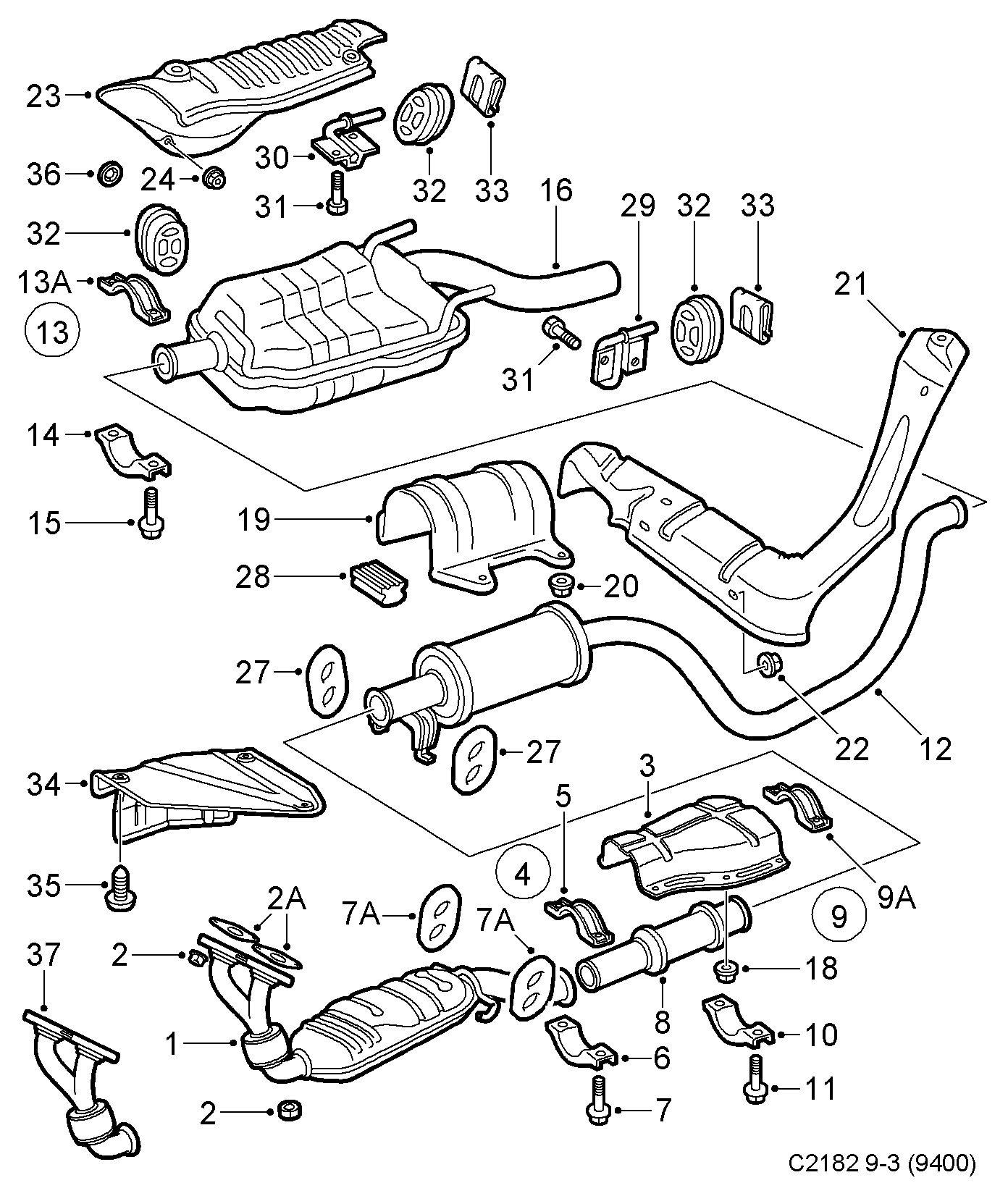 SAAB 4960175 - Каталізатор avtolavka.club