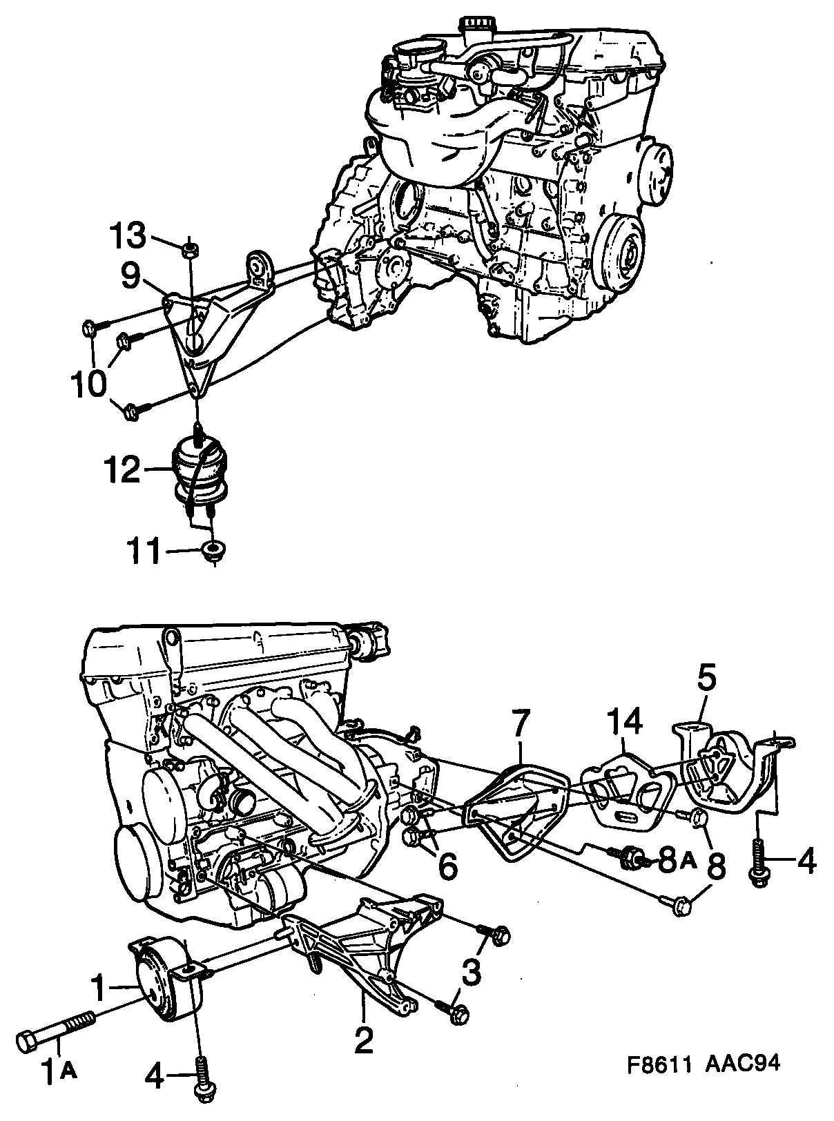 Vauxhall 4356176 - Подушка, підвіска двигуна avtolavka.club