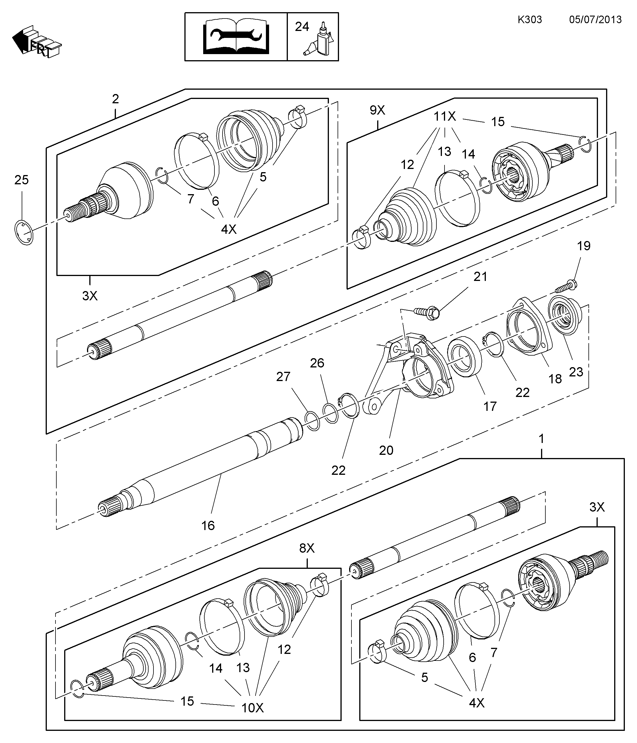 Opel 374848 - Шарнірний комплект, ШРУС, приводний вал avtolavka.club