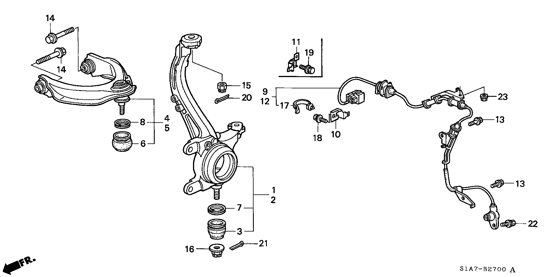 Honda 51210S1AE00 - Шарова опора, несучий / направляючий шарнір avtolavka.club