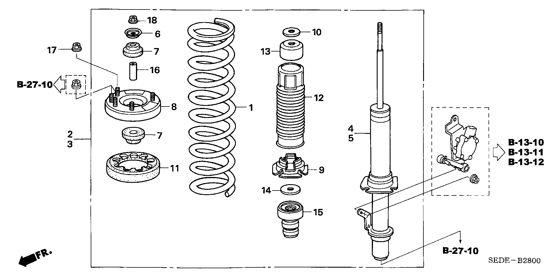 Honda 51401-SED-E11 - Пружина ходової частини avtolavka.club