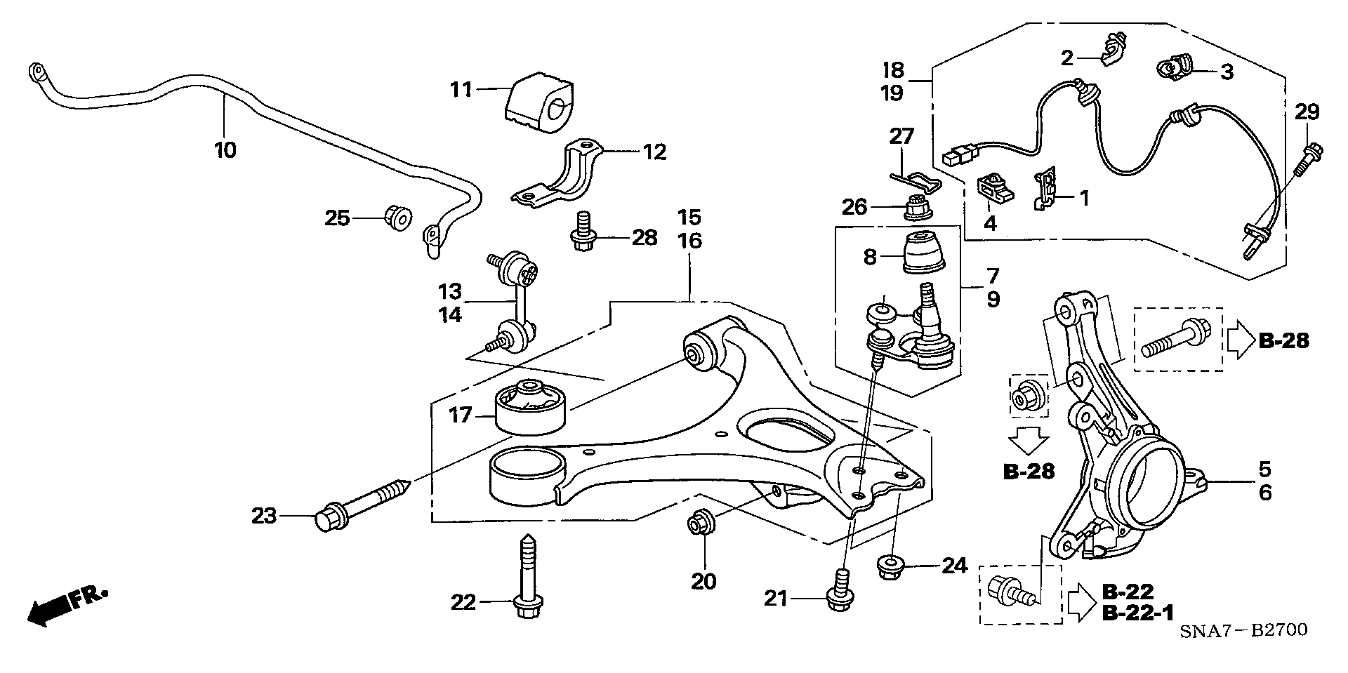 HONDA (DONGFENG) 51350SNA903 - Важіль незалежної підвіски колеса avtolavka.club