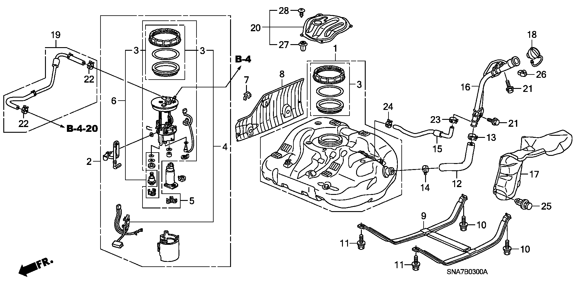 Honda 17048-SNA-000 - Паливний фільтр avtolavka.club