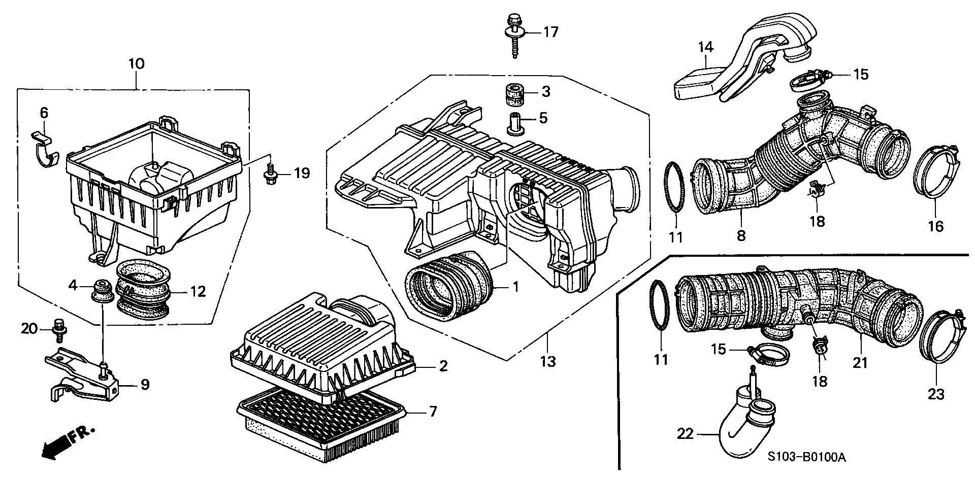 Honda 17210P2J000 - Повітряний фільтр avtolavka.club