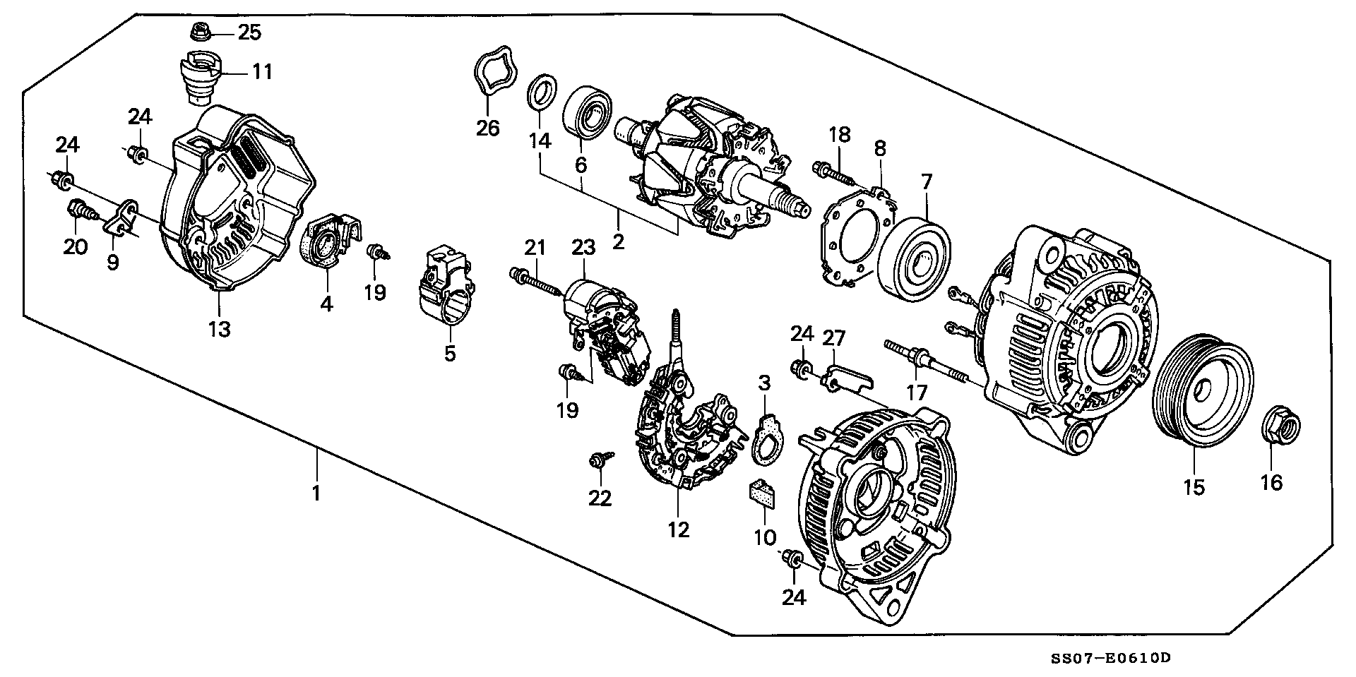 Honda 31100-P11-E02 - Генератор avtolavka.club