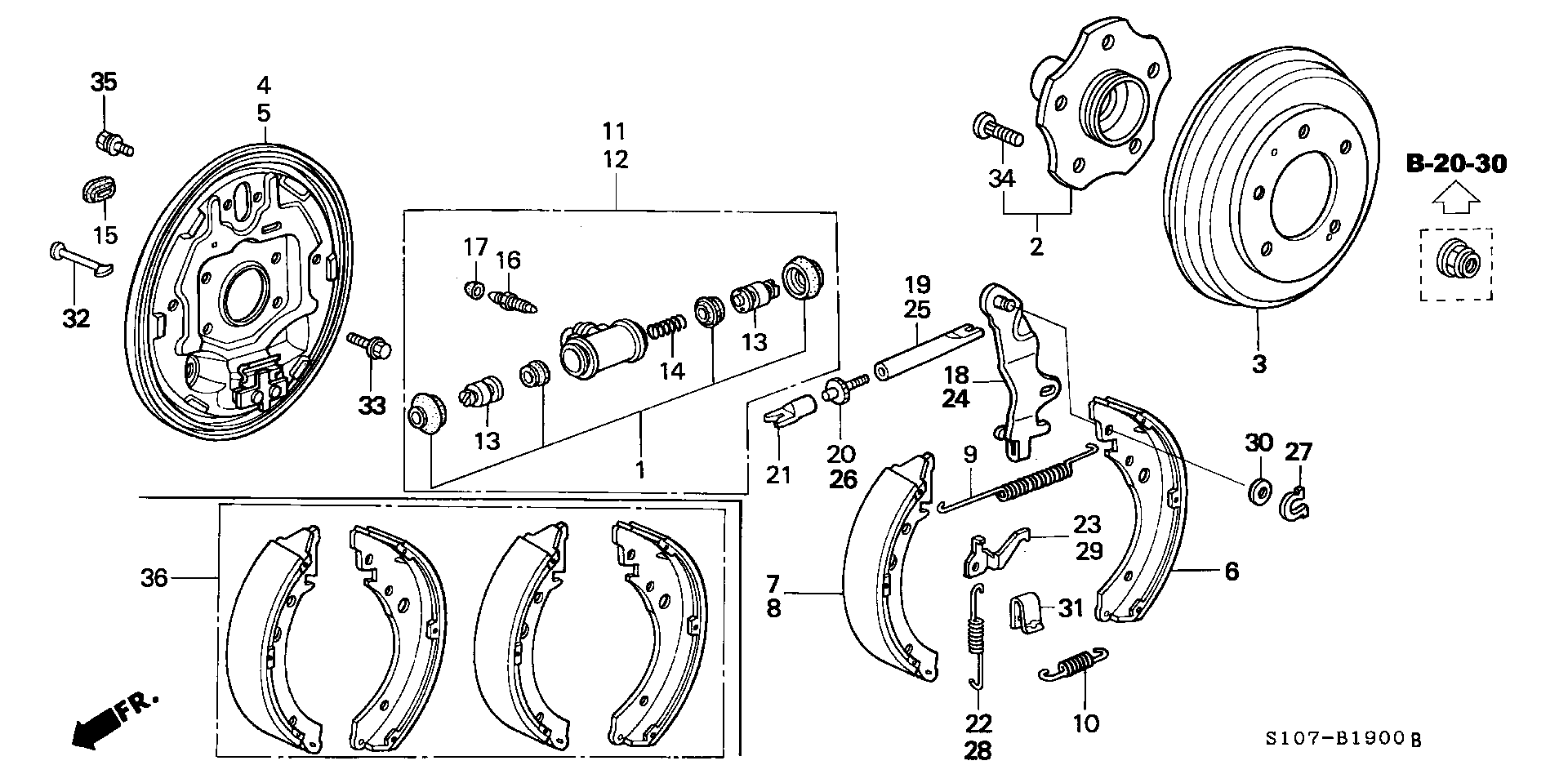 Suzuki 43153S10A01 - Комплект гальм, барабанний механізм avtolavka.club