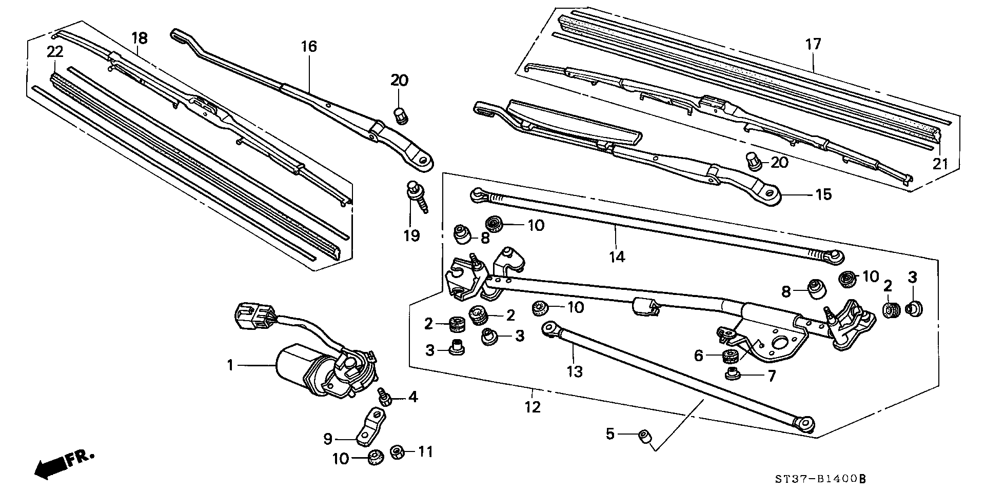 Honda 76630ST3E05 - Щітка склоочисника avtolavka.club