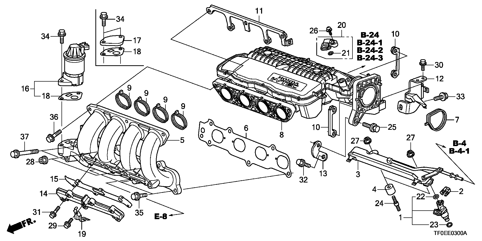 Honda 18011-RB0-000 - Клапан повернення ОГ avtolavka.club