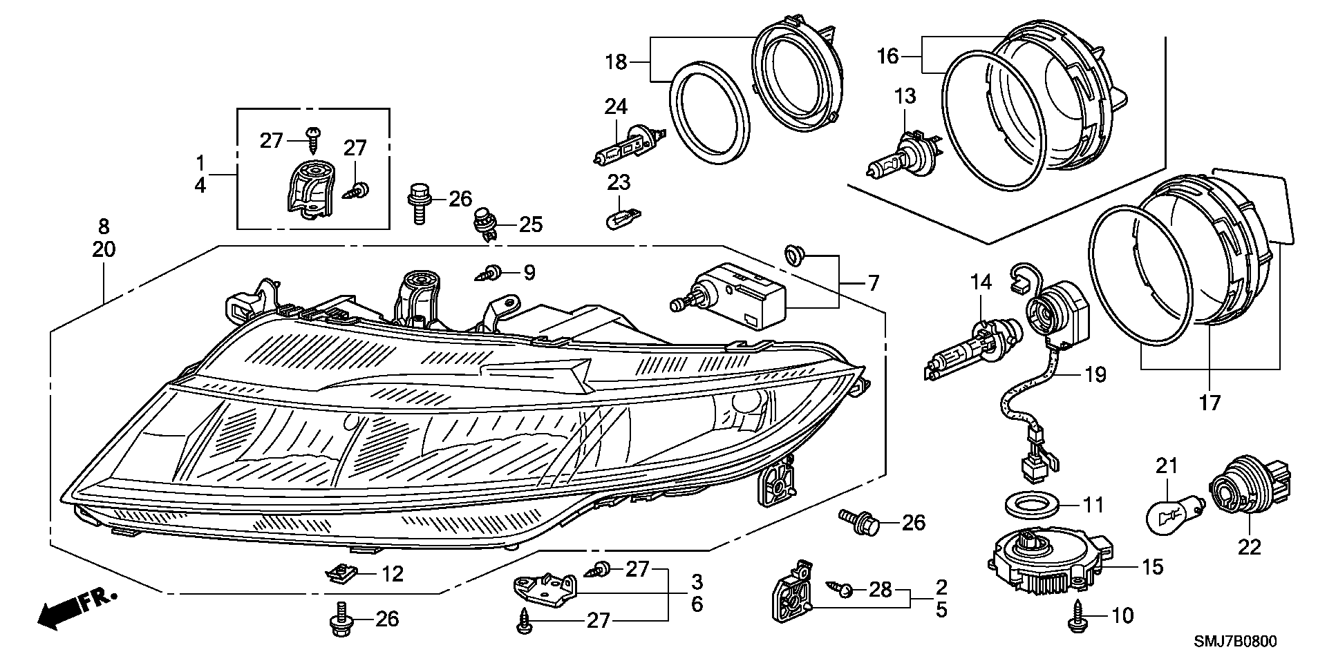 Honda 34901-S6D-G01 - Лампа розжарювання, освітлення щитка приладів avtolavka.club