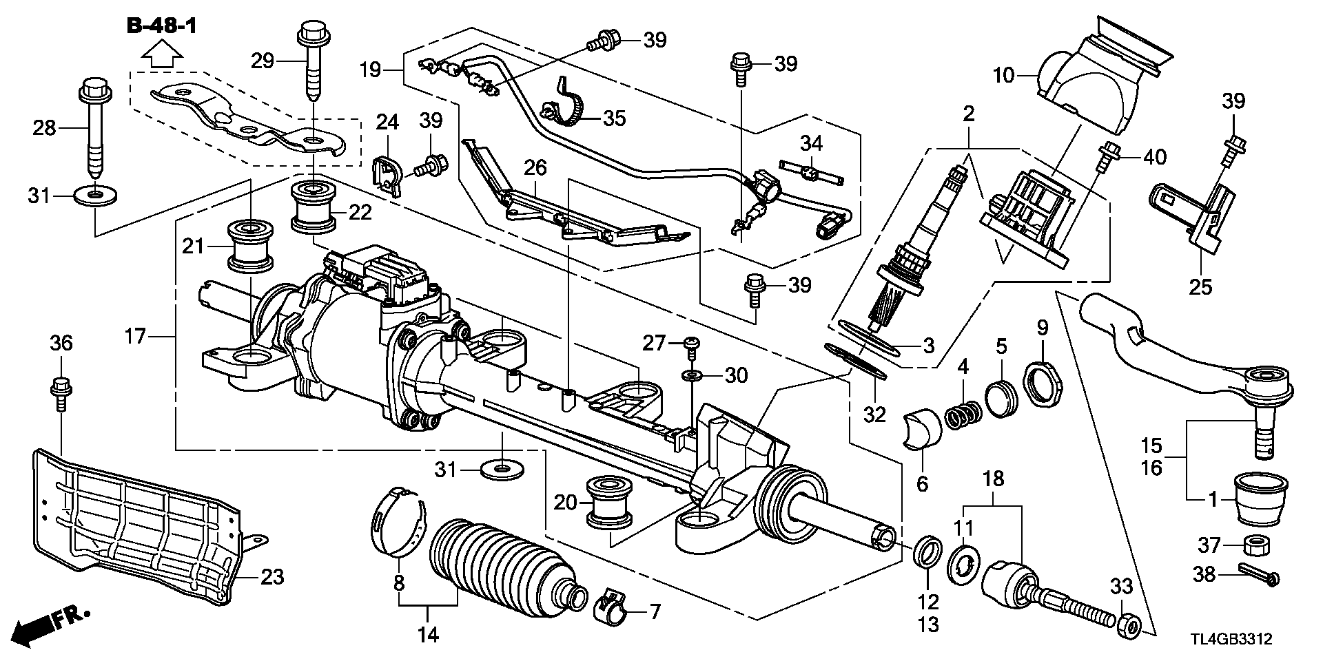 HONDA (GAC) 53540TA0A01 - Наконечник рульової тяги, кульовий шарнір avtolavka.club