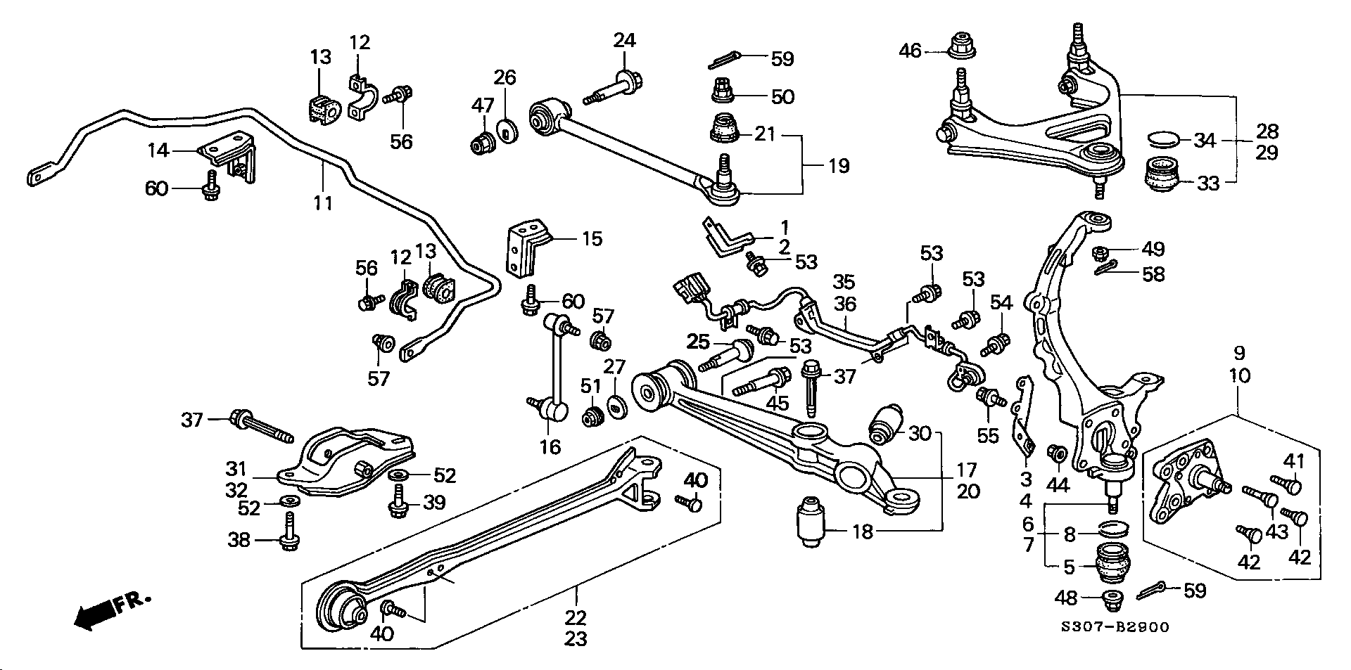 Honda 52390-S30-003 - Важіль незалежної підвіски колеса avtolavka.club