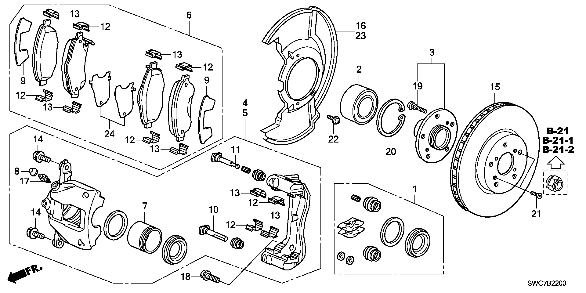 Honda 90681-SWW-G00 - Комплект підшипника маточини колеса avtolavka.club