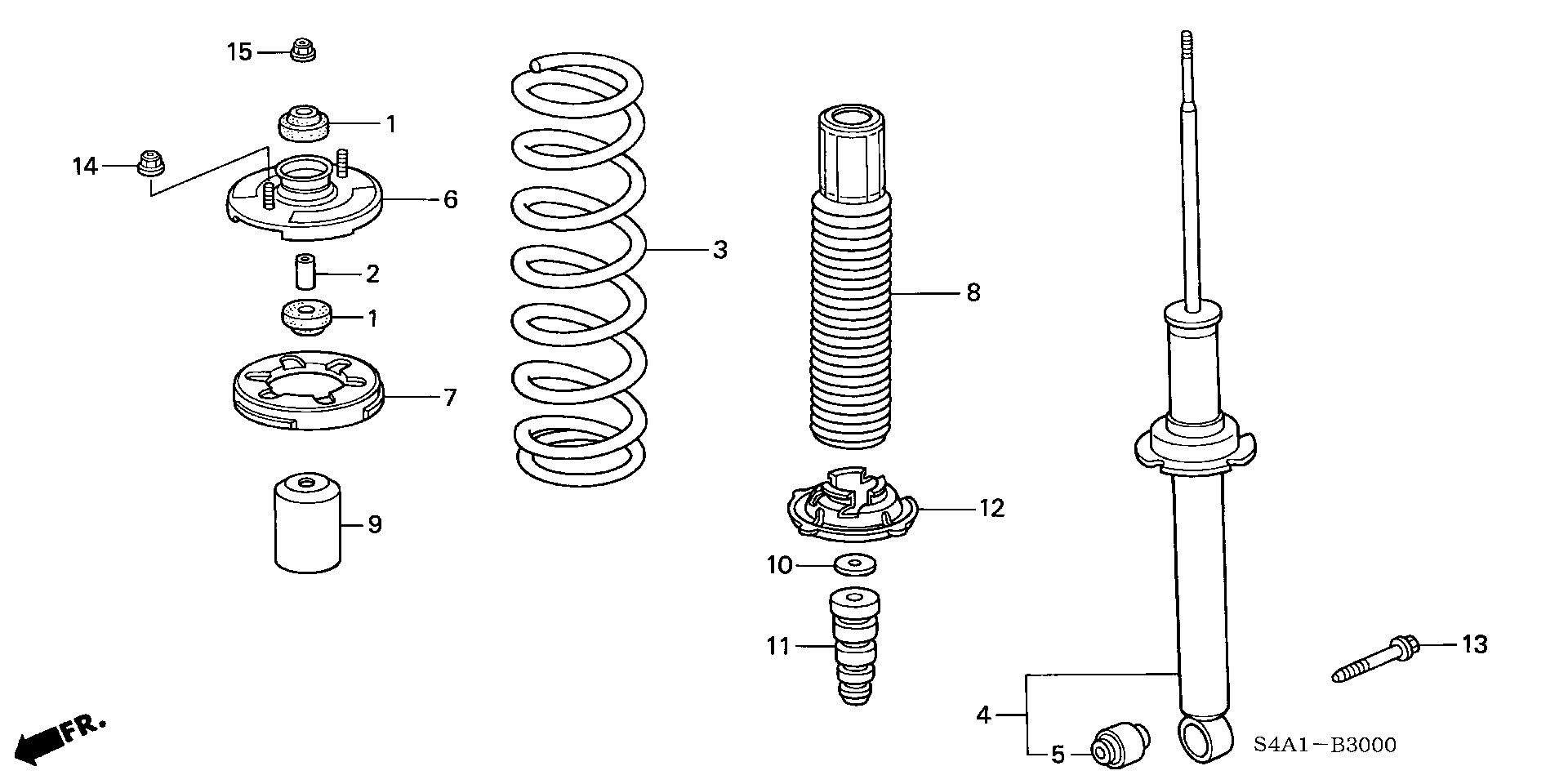 Honda 52688-S0A-004 - Пилозахисний комплект, амортизатор avtolavka.club