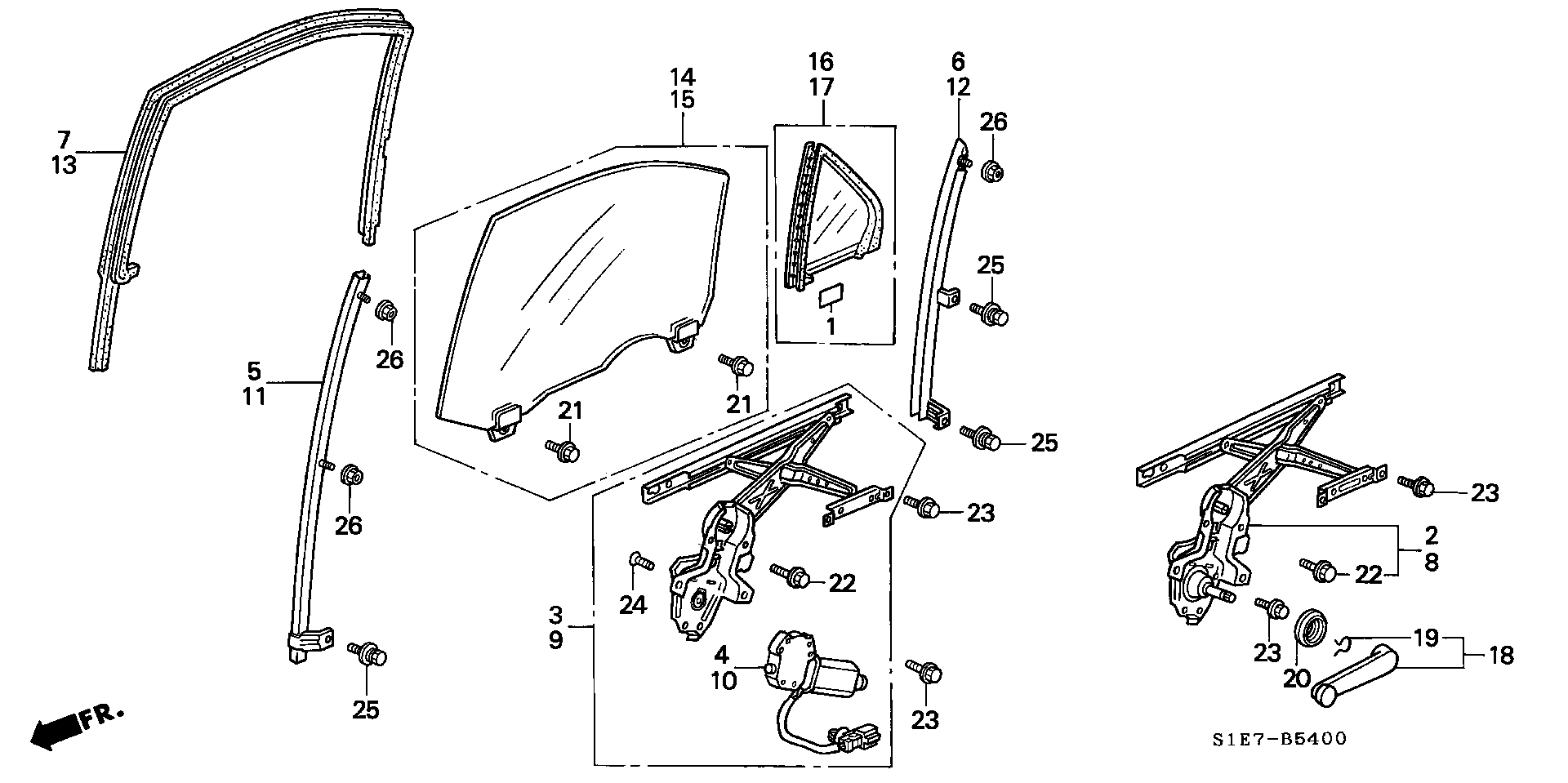 Honda 72750ST3E11 - Підйомний пристрій для вікон avtolavka.club