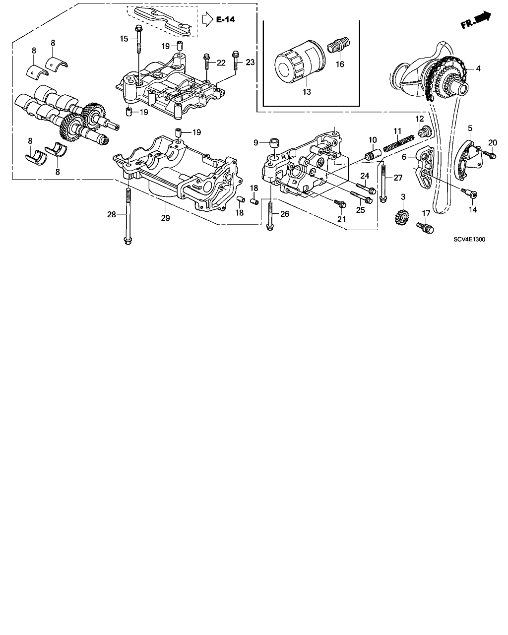 HONDA (DONGFENG) 15400-PLM-A01 - Масляний фільтр avtolavka.club