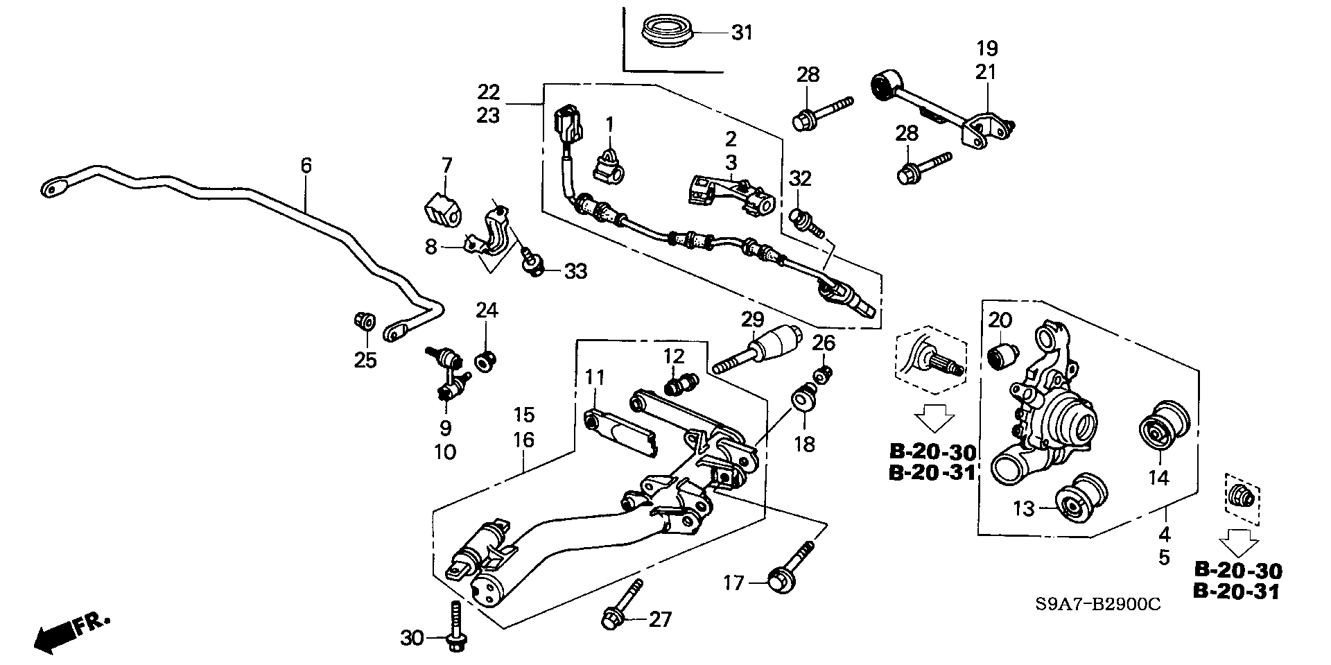 Honda 52365-S9A-004 - Сайлентблок, важеля підвіски колеса avtolavka.club