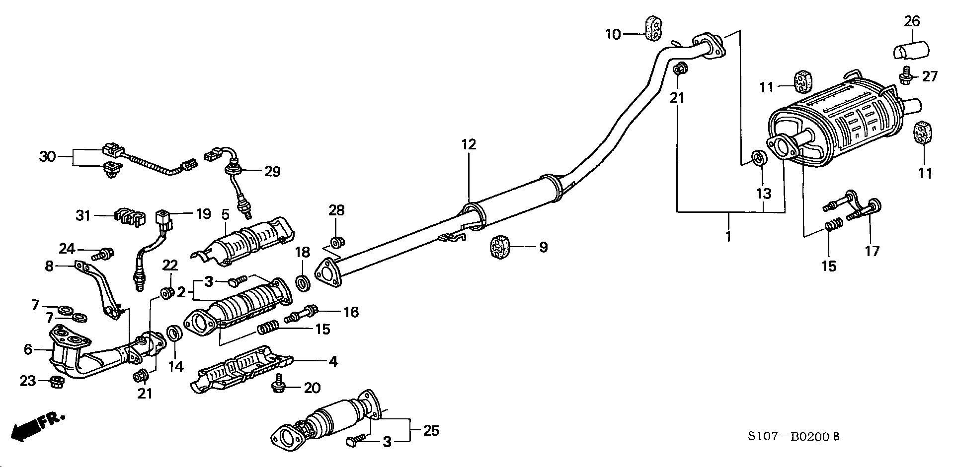 Honda 18220S10A03 - Середній глушник вихлопних газів avtolavka.club