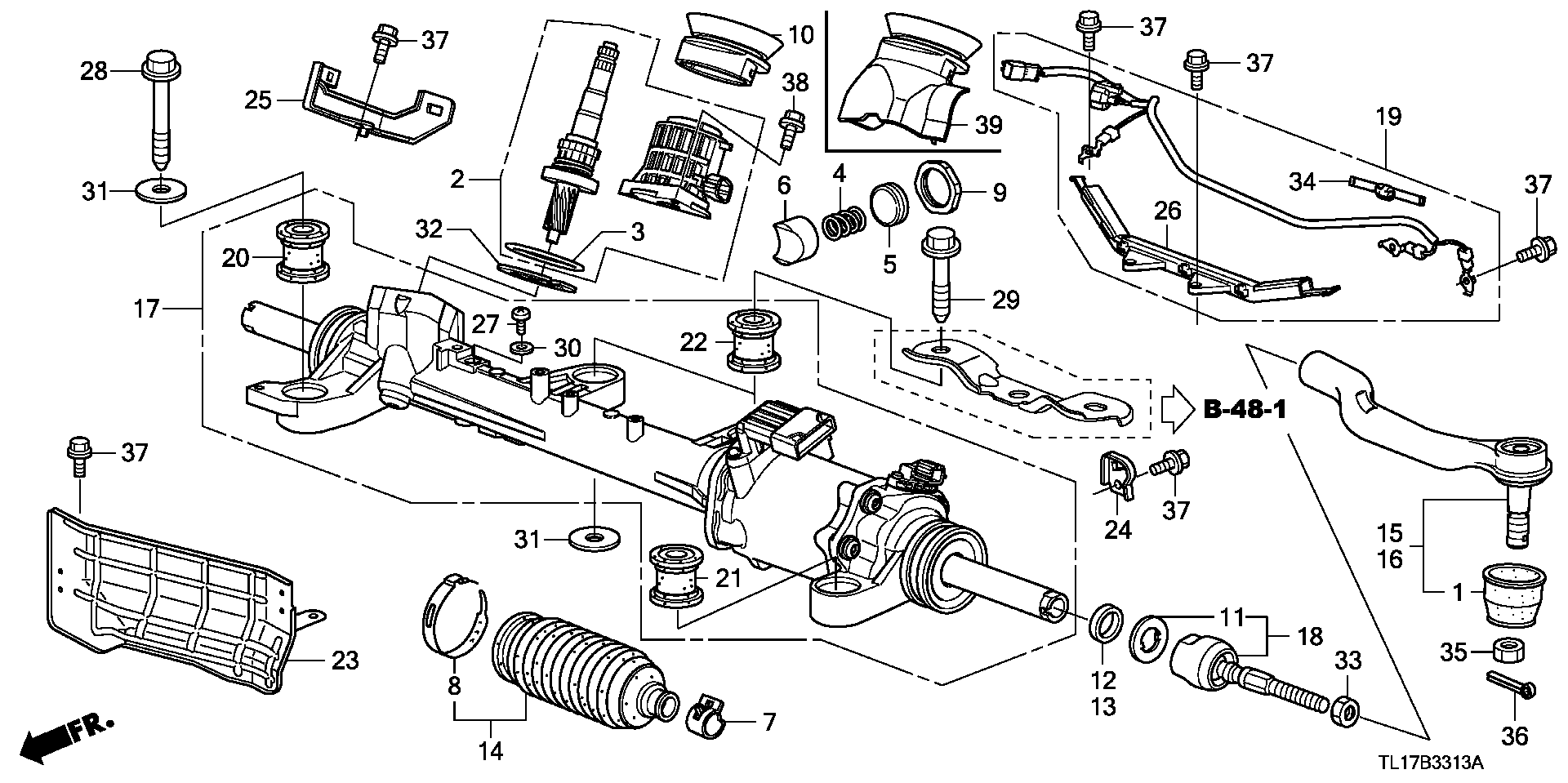 Honda 53685-TL0-G01 - Підвіска, кермове управління avtolavka.club