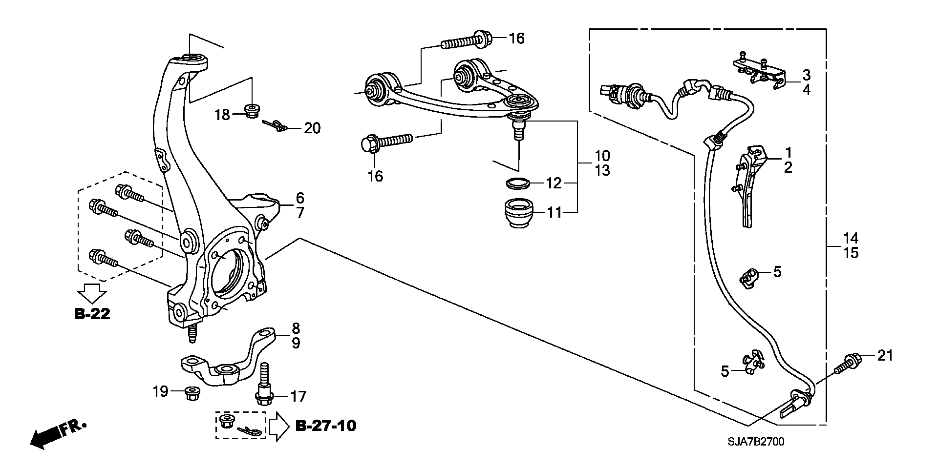 Honda 51460SJA013 - Сайлентблок, важеля підвіски колеса avtolavka.club