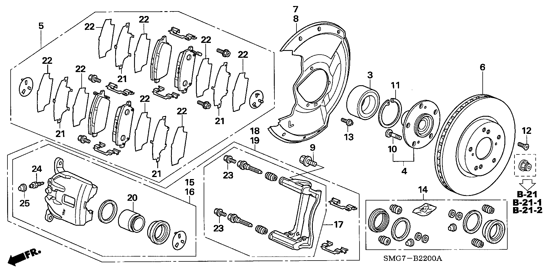 Honda 45012SMGE01 - Гальмівний супорт avtolavka.club