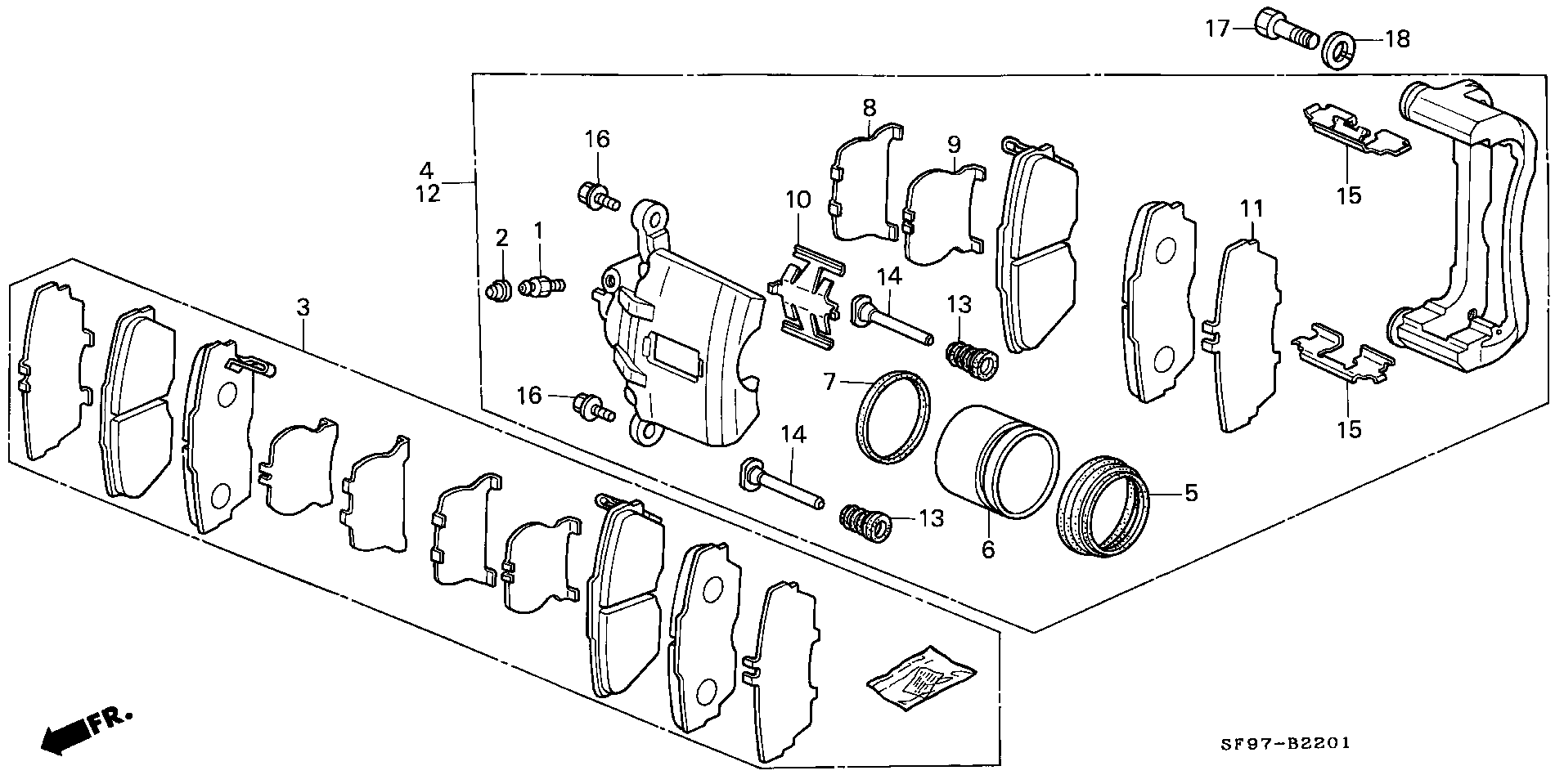 Honda 45230SE0G12 - Гальмівний супорт avtolavka.club