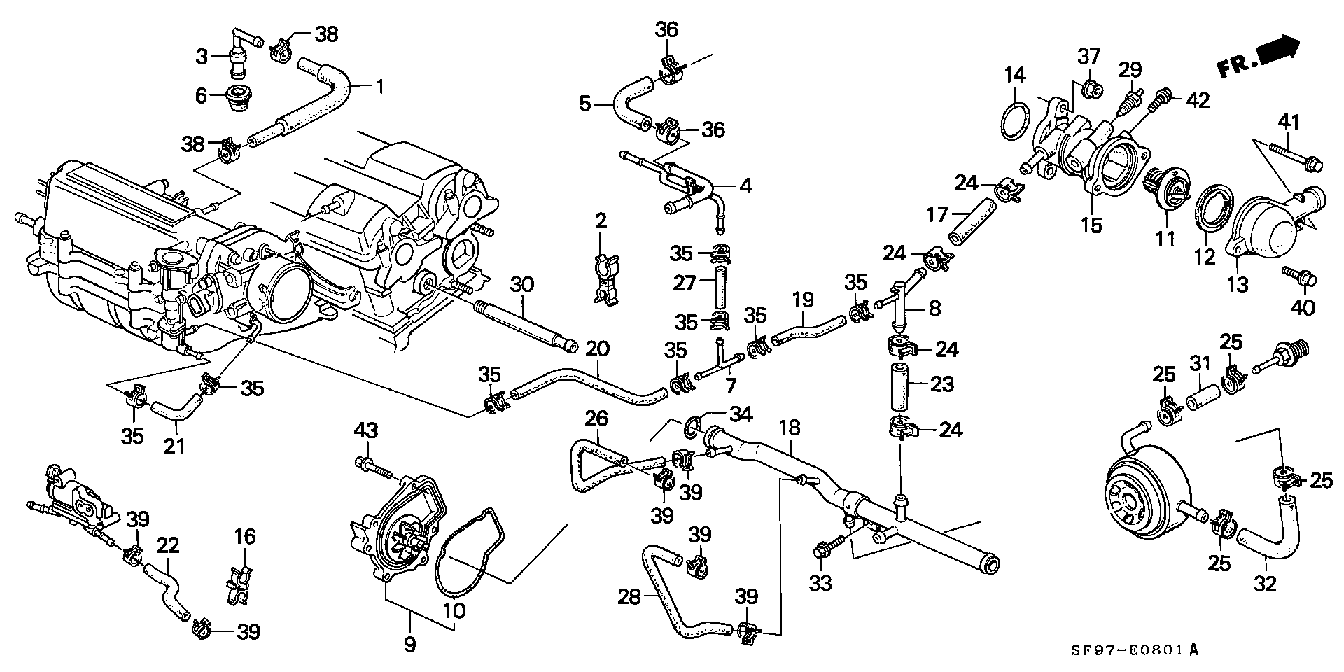 Honda 19300-PB2-023 - Термостат, охолоджуюча рідина avtolavka.club