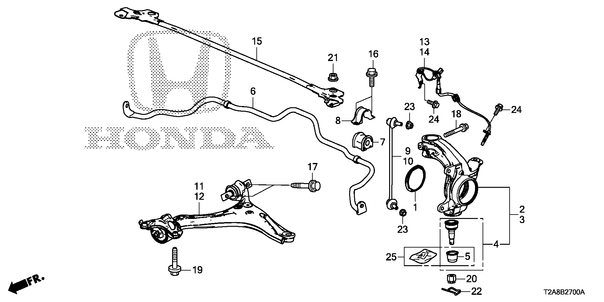 Honda 51220T2A305 - Шарова опора, несучий / направляючий шарнір avtolavka.club