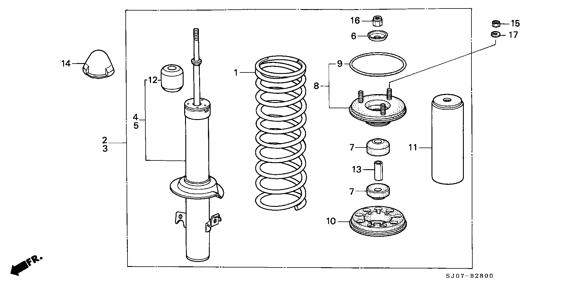 Honda 51675-SE0-003 - Опора стійки амортизатора, подушка avtolavka.club