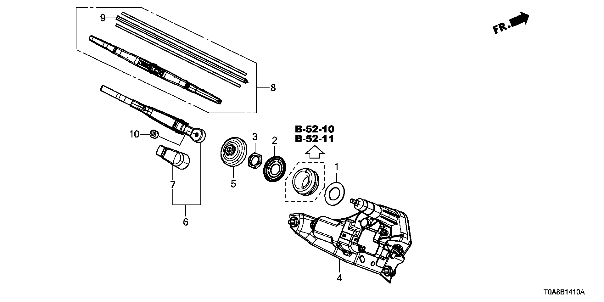 Honda 76730-T0A-003 - Щітка склоочисника avtolavka.club