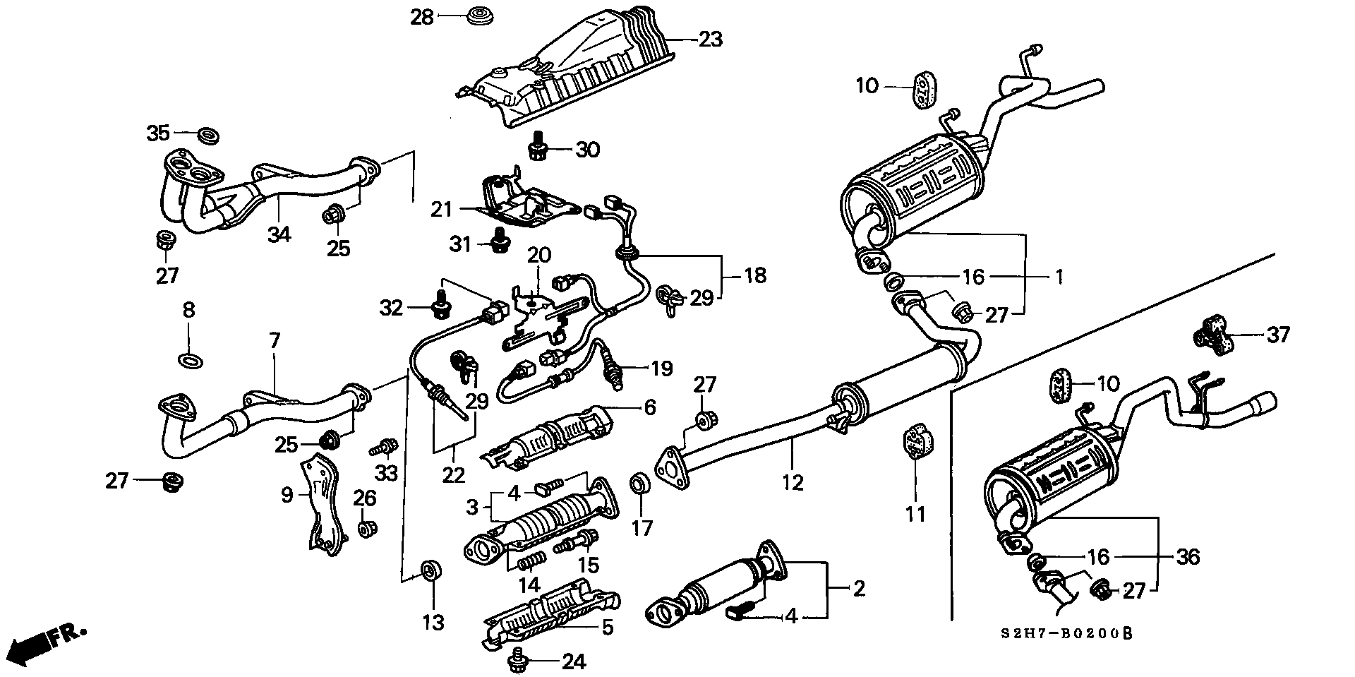 Honda 36532-PEL-G01 - Лямбда-зонд, датчик кисню avtolavka.club